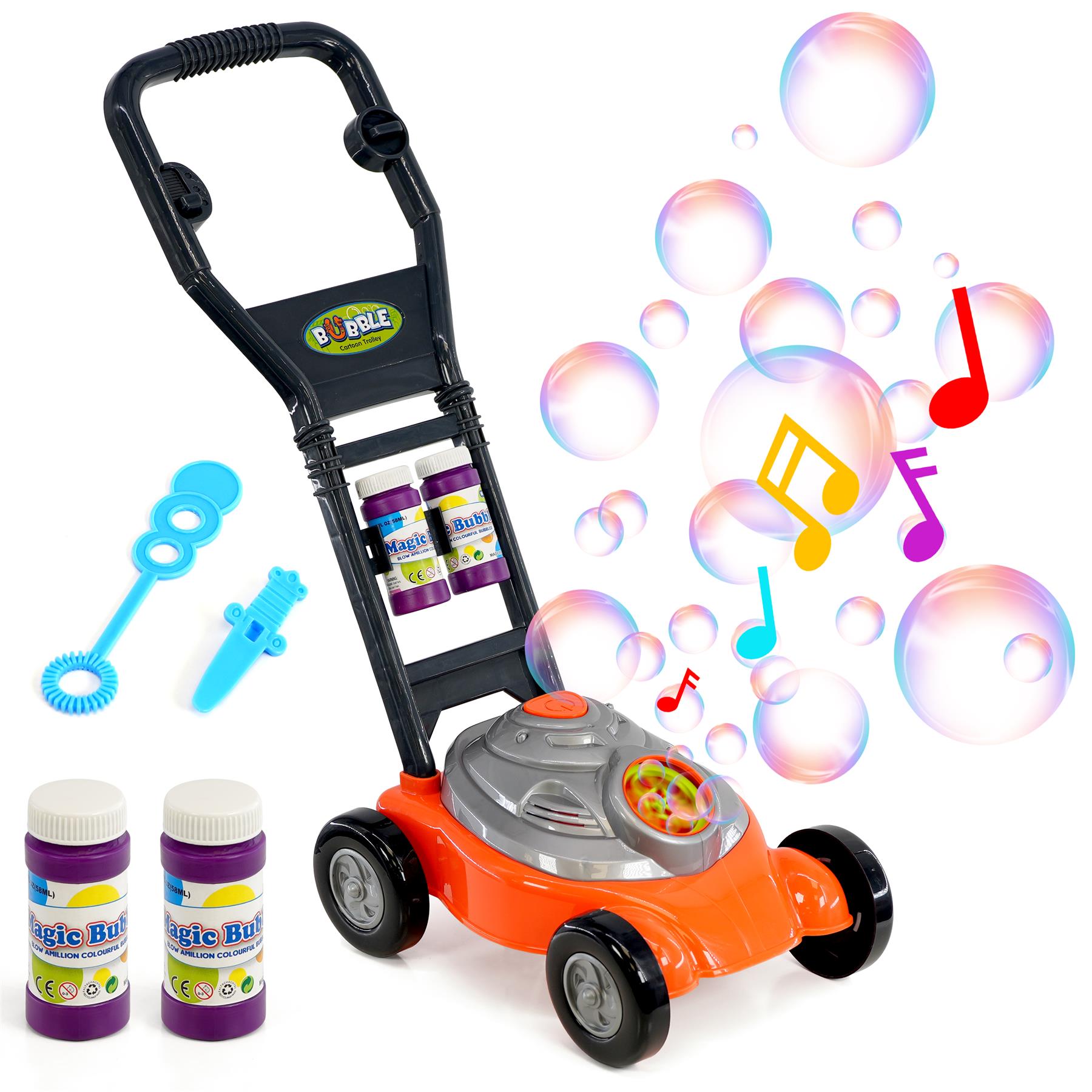 Bubble blowing lawn mower on sale