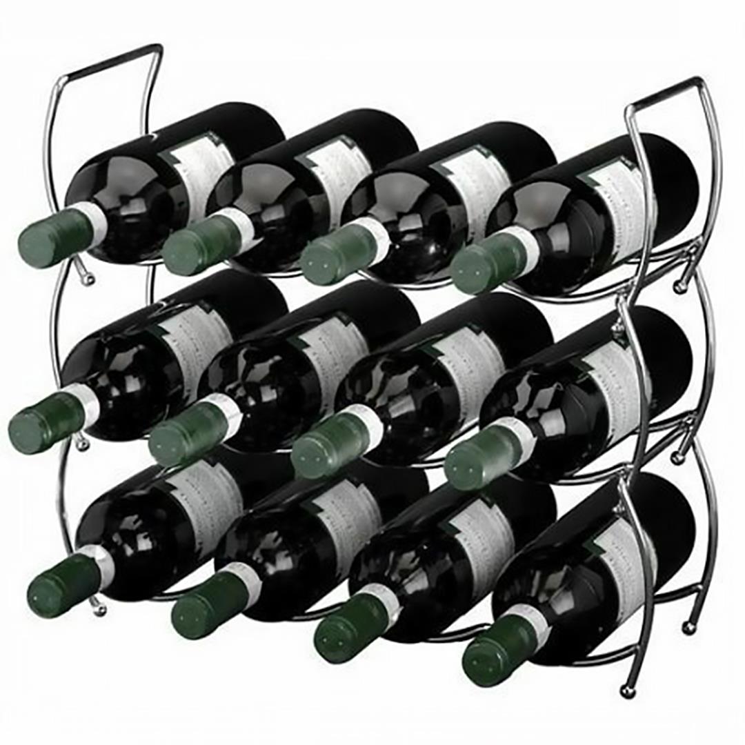 Stackable Chrome Wine Storage Display Rack by MTS - The Magic Toy Shop