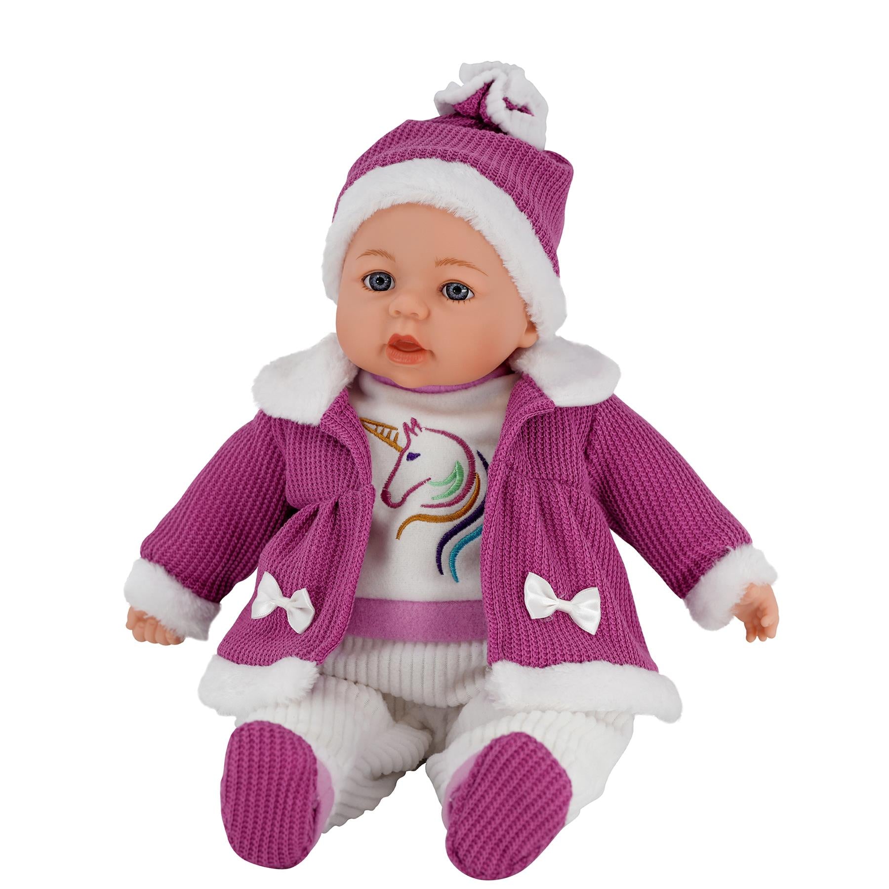 BiBi Outfits - Set of Two Doll Clothes (Hot Pink & Purple Coat) (45 cm / 18") by BiBi Doll - The Magic Toy Shop