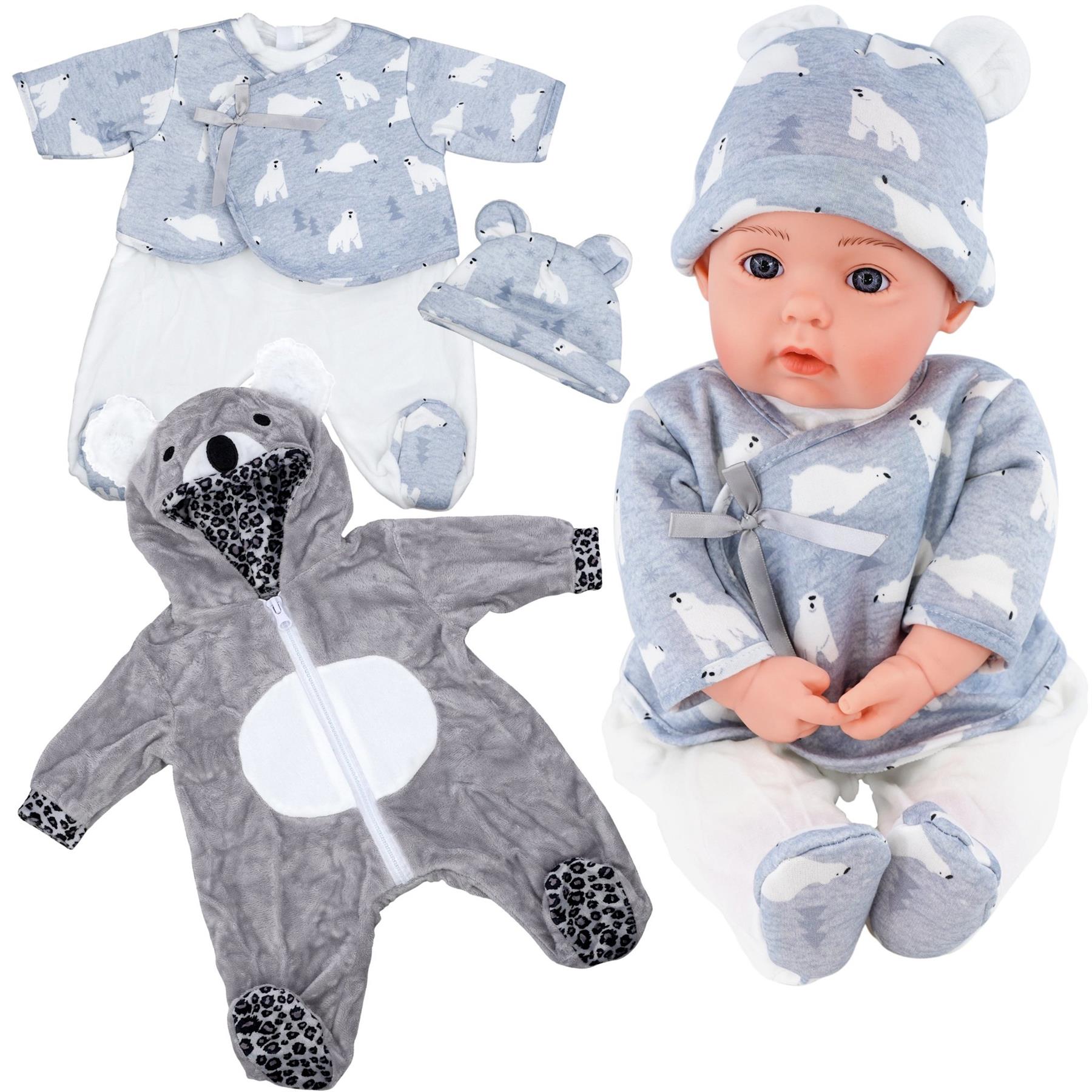 BiBi Outfits - Set of Two Doll Clothes (Polar Bear & Koala) (50 cm / 20") by BiBi Doll - The Magic Toy Shop