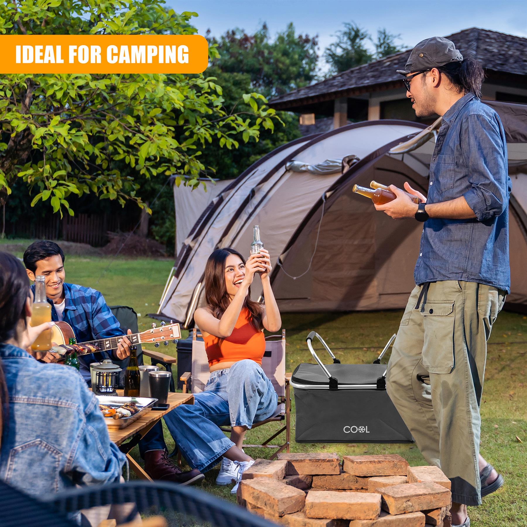 Grey Cooler Basket Bag by Geezy - The Magic Toy Shop