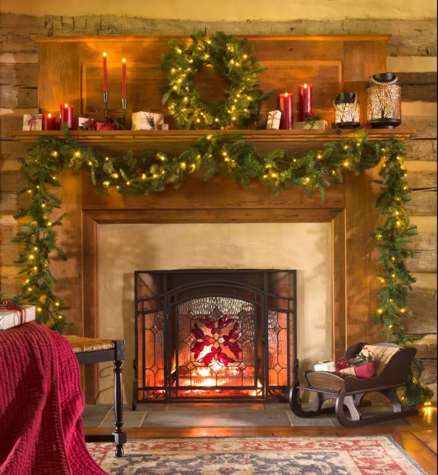 Pre-Lit Christmas Garland with LED Lights and Timer Function by Geezy - The Magic Toy Shop