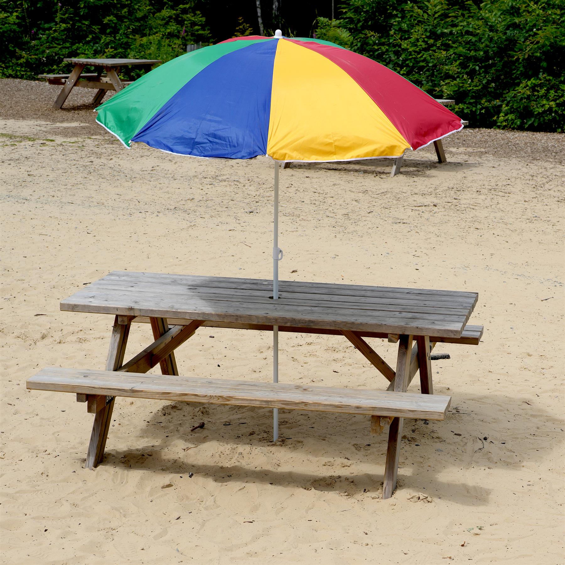 Multi-Coloured Beach Tilting Parasol 1.6M by The Magic Toy Shop - The Magic Toy Shop