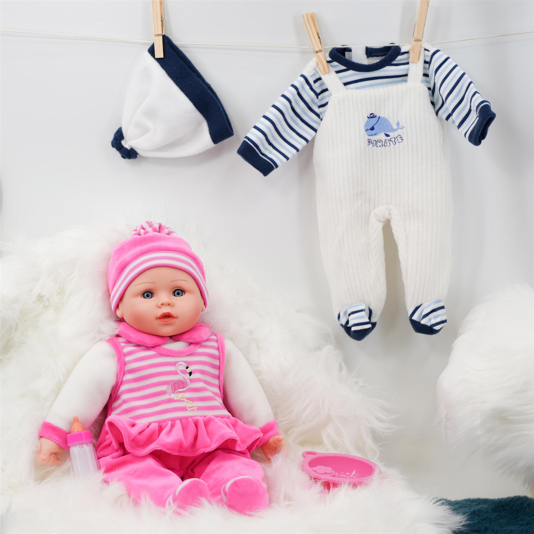 BiBI Baby Girl with Accessories & Bonus Outfit (40 cm / 16") by BiBi Doll - The Magic Toy Shop