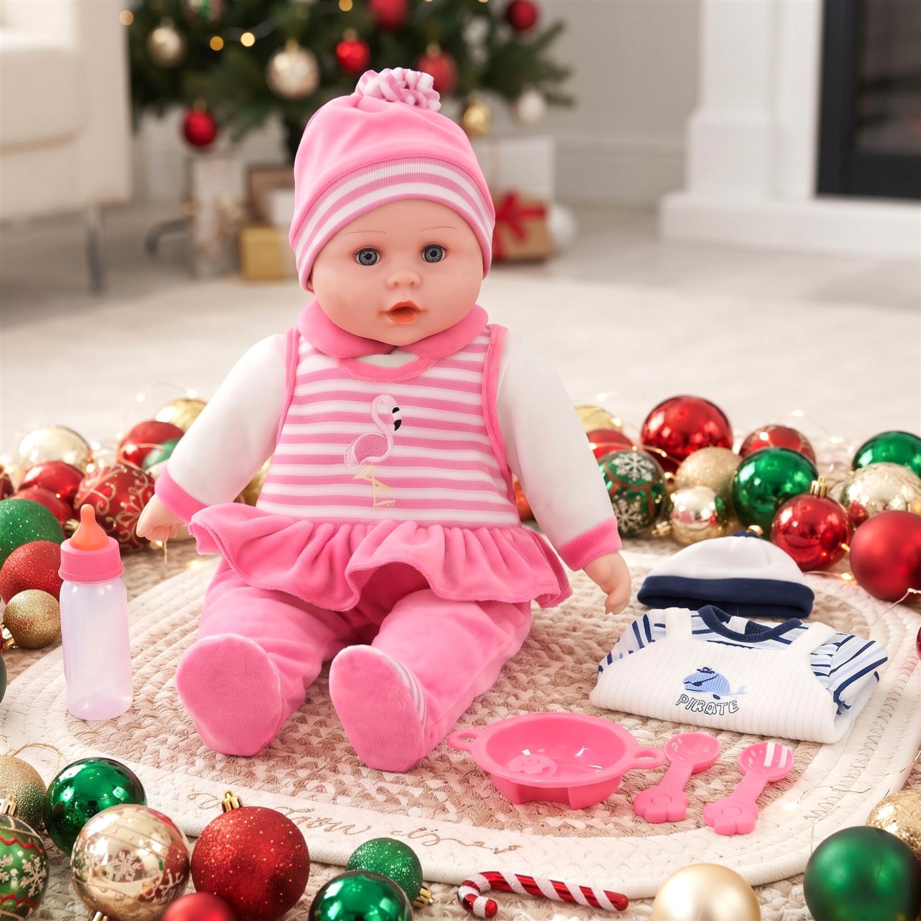 BiBI Baby Girl with Accessories & Bonus Outfit (40 cm / 16")