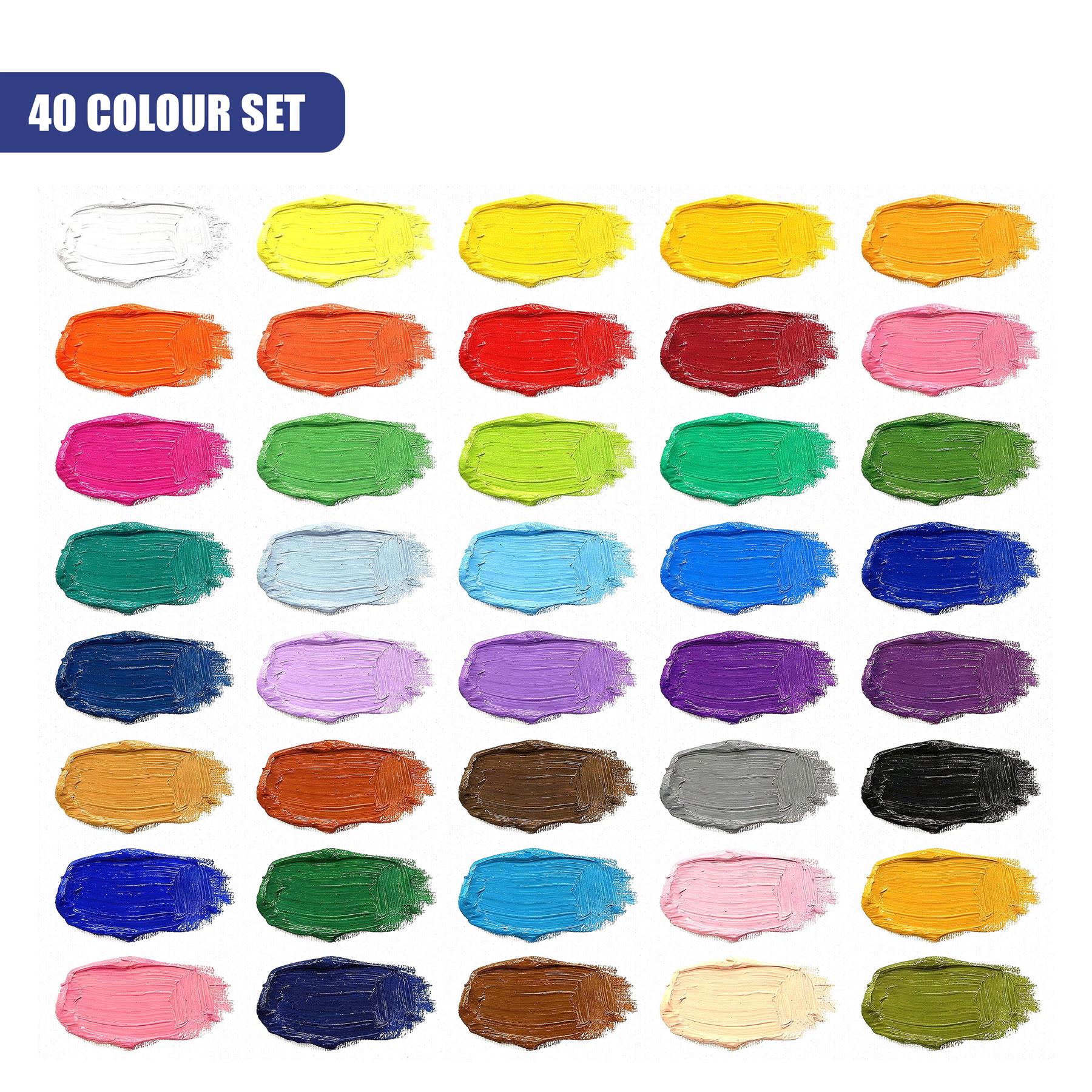 40 Piece Oil Paint Set