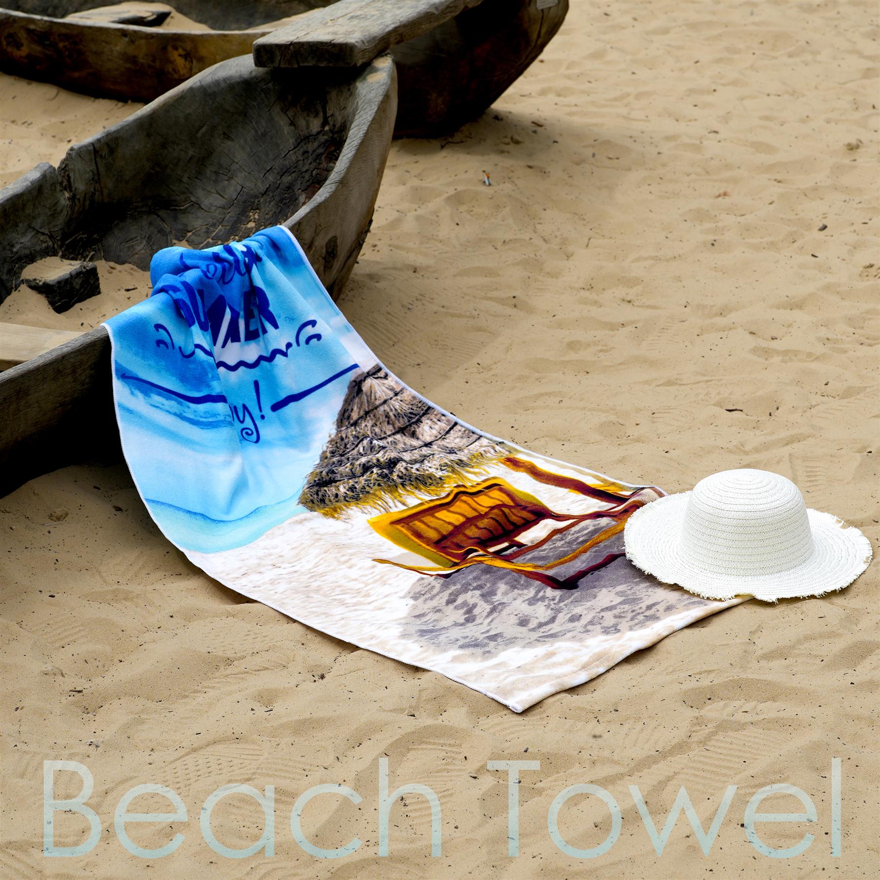 Hello Summer Design Large Towel by Geezy - The Magic Toy Shop