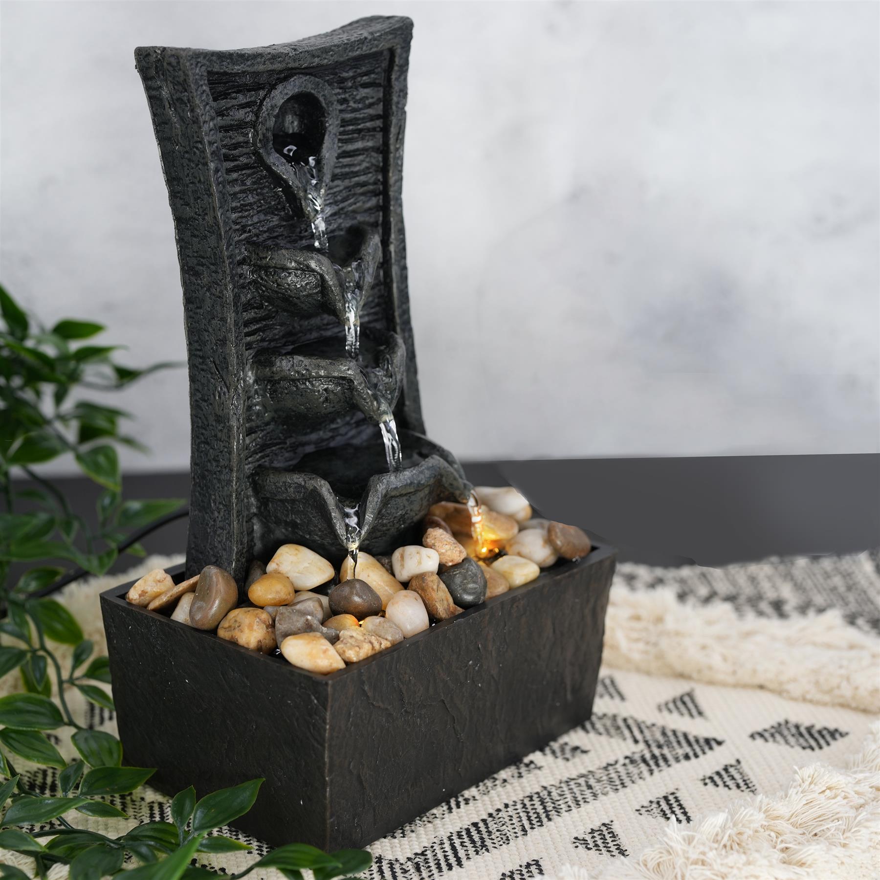 Tiers Water Feature Indoor With LED by GEEZY - The Magic Toy Shop