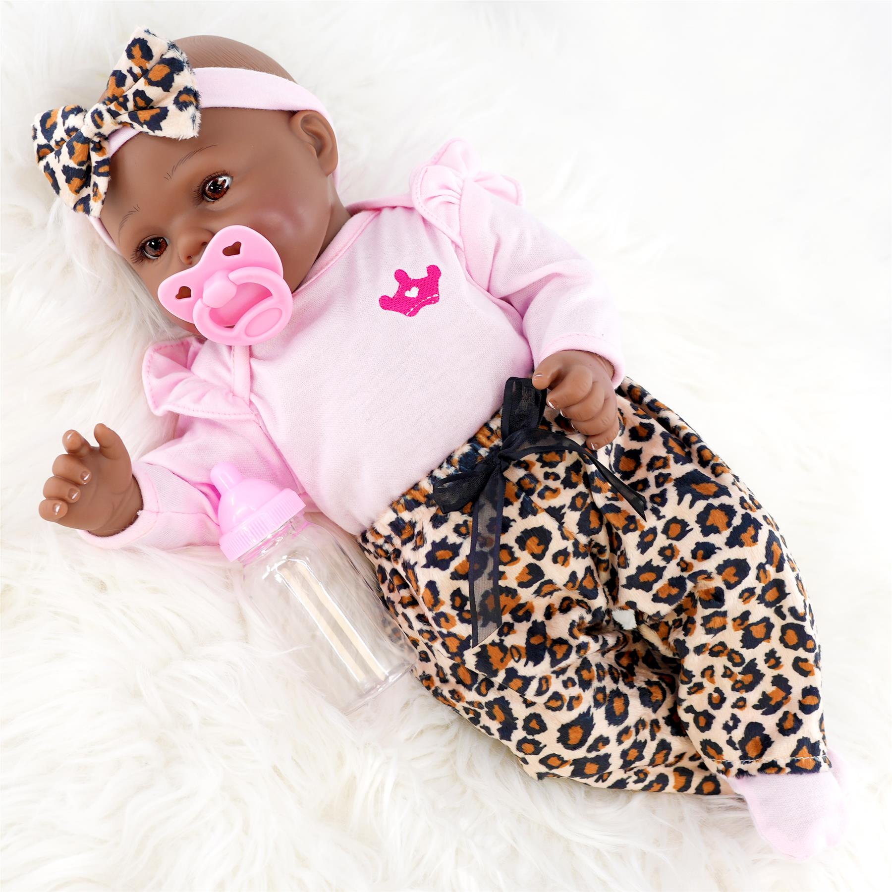 BiBi Black Doll Reborn Girl "Iris" (43 cm / 17") by BiBi Doll - The Magic Toy Shop