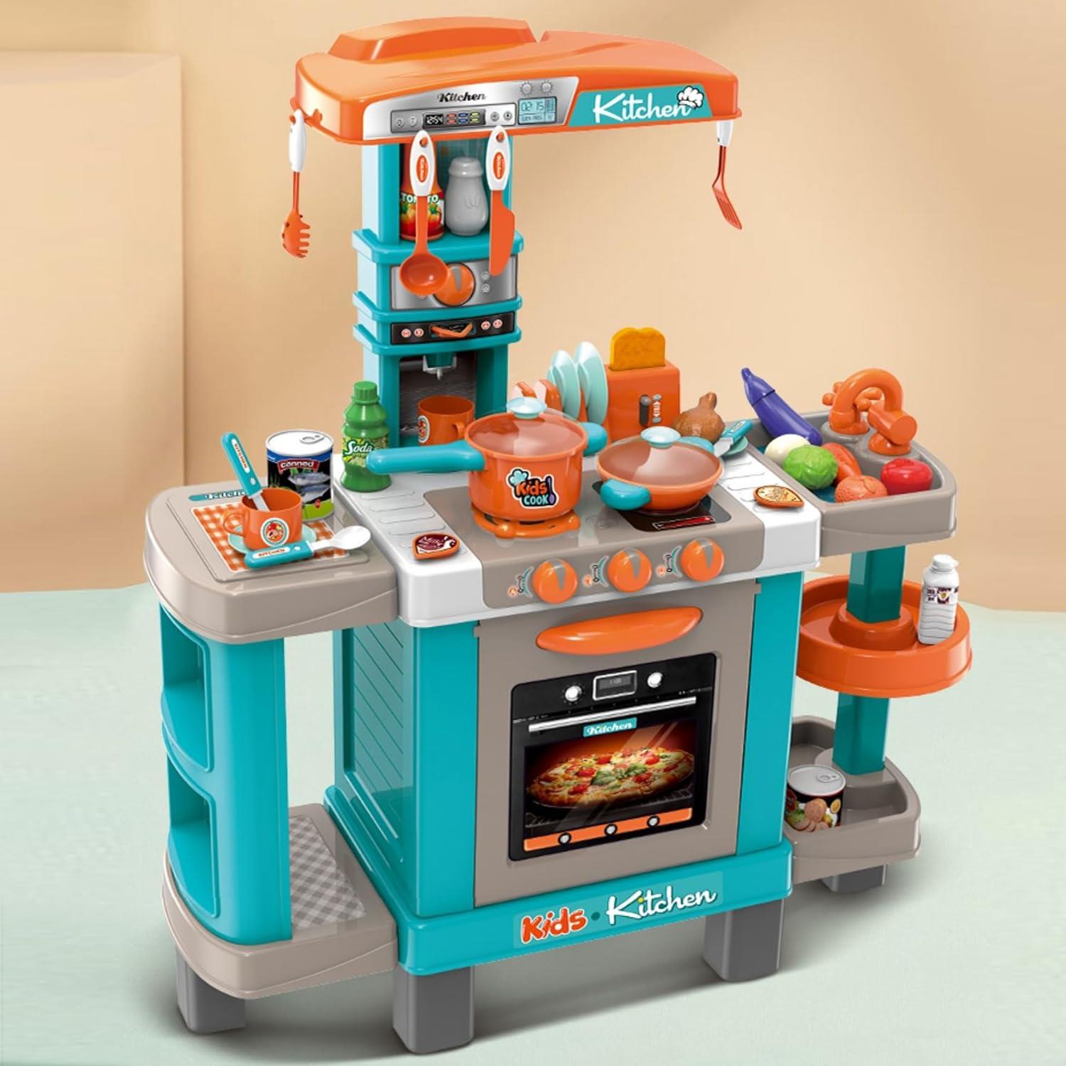 Kids Kitchen Play Set with Cookware Play Food and Accessories by The Magic Toy Shop - The Magic Toy Shop
