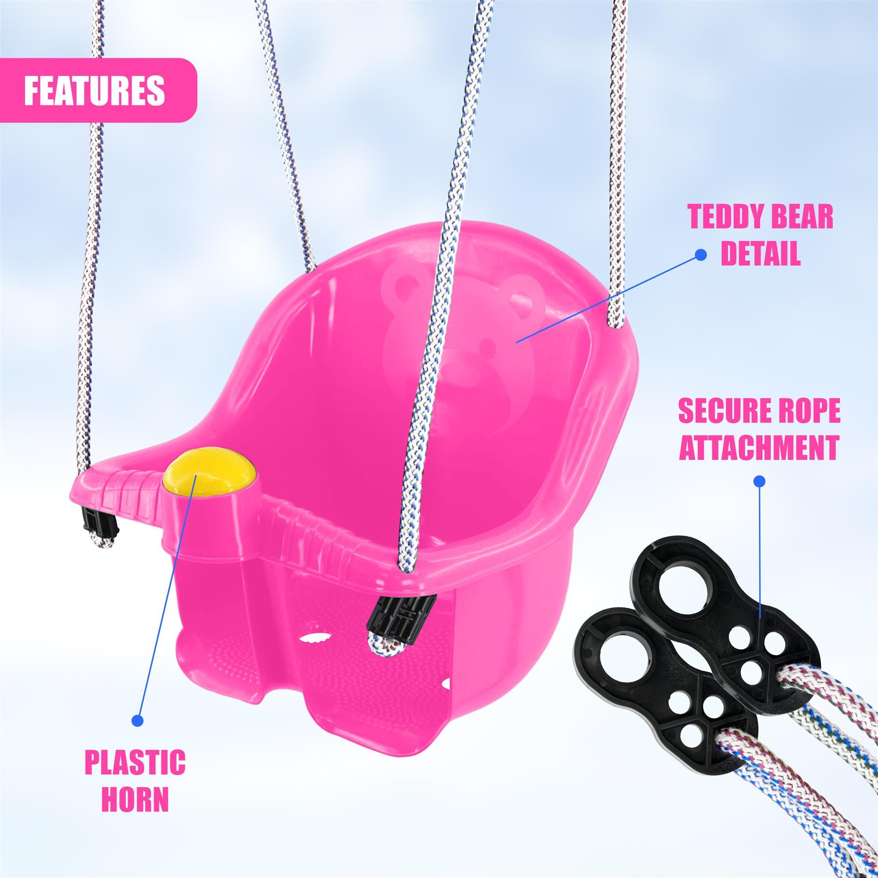 Toddler Safety Swing Seat with Adjustable Ropes by The Magic Toy Shop - The Magic Toy Shop