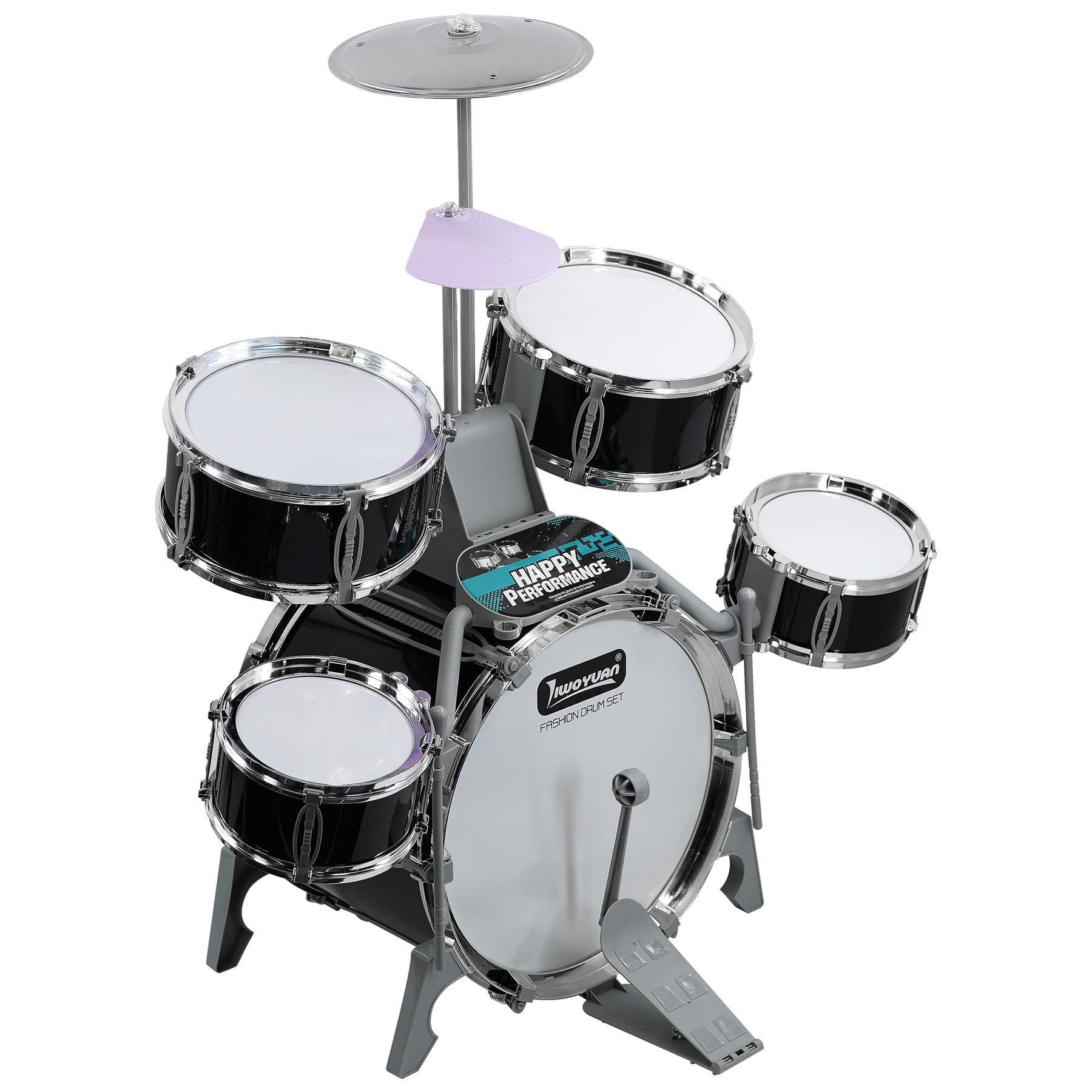 Black Multi functional Kids Jazz Drum Set by The Magic Toy Shop - The Magic Toy Shop