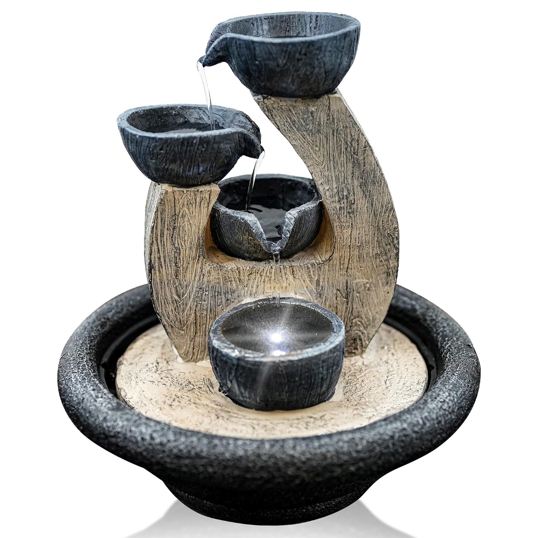 4 Bowls Water Feature Indoor With LED by GEEZY - The Magic Toy Shop