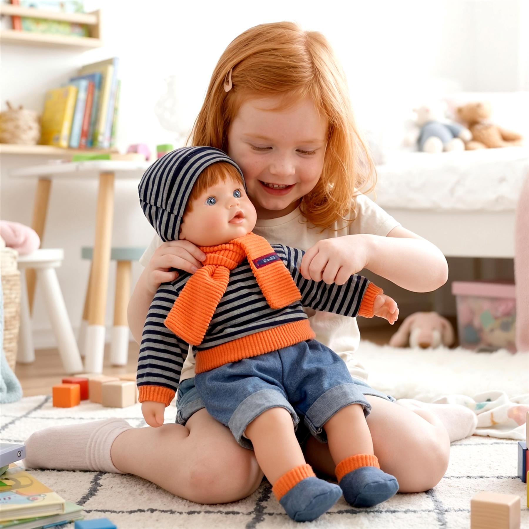 BiBi Sleeping Ginger Boy Doll (45 cm / 18")