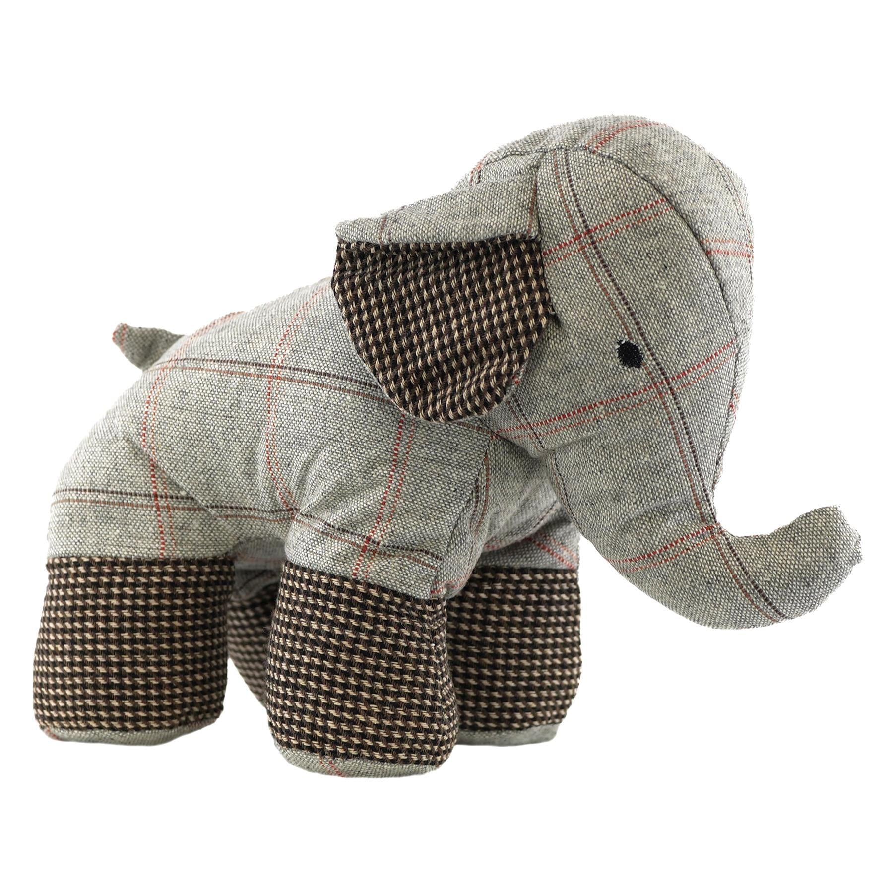 Tartan Elephant Door Stops by The Magic Toy Shop - The Magic Toy Shop