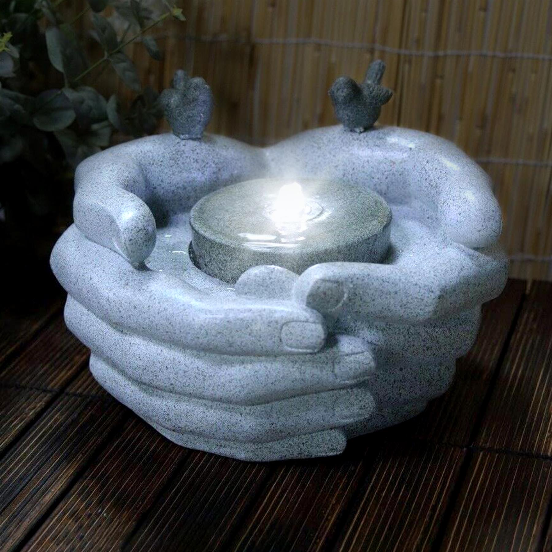 Cupped Hands Water Feature Outdoor With LED by GEEZY - The Magic Toy Shop