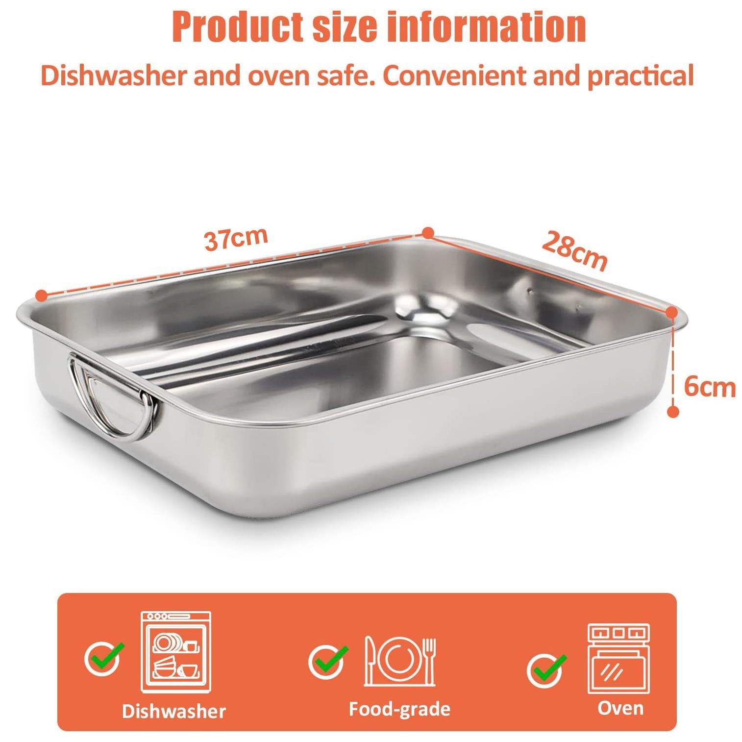 Stainless Steel Oven Roasting Tray by GEEZY - The Magic Toy Shop