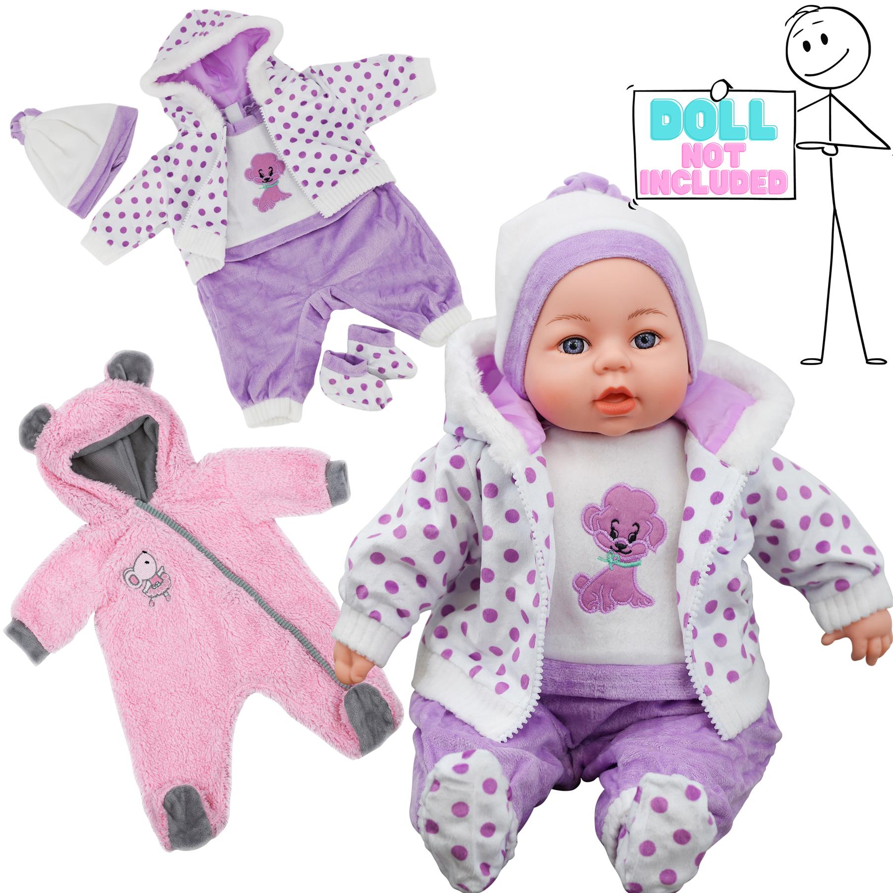 BiBi Outfits - Set of Two Doll (Pink & Purple) (45 cm / 18") by BiBi Doll - The Magic Toy Shop