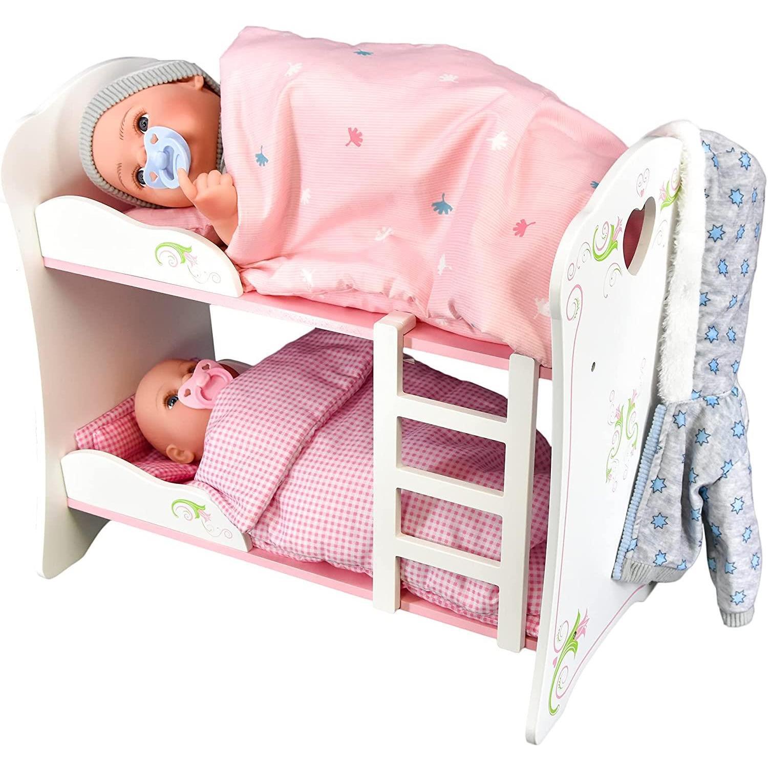 Dolls Wooden Bunk Bed by BiBi Doll - The Magic Toy Shop