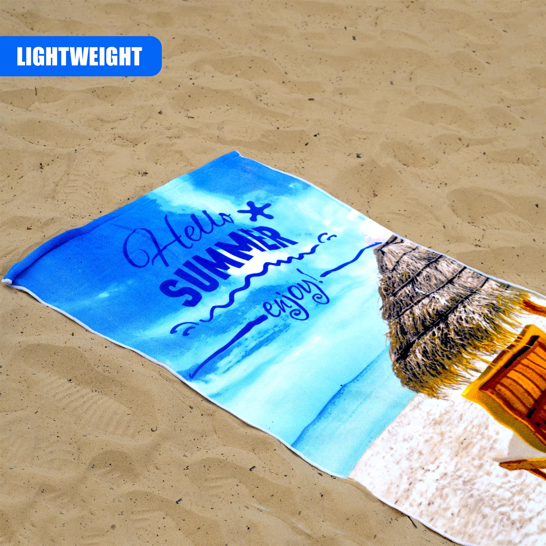 Hello Summer Design Large Towel by Geezy - The Magic Toy Shop