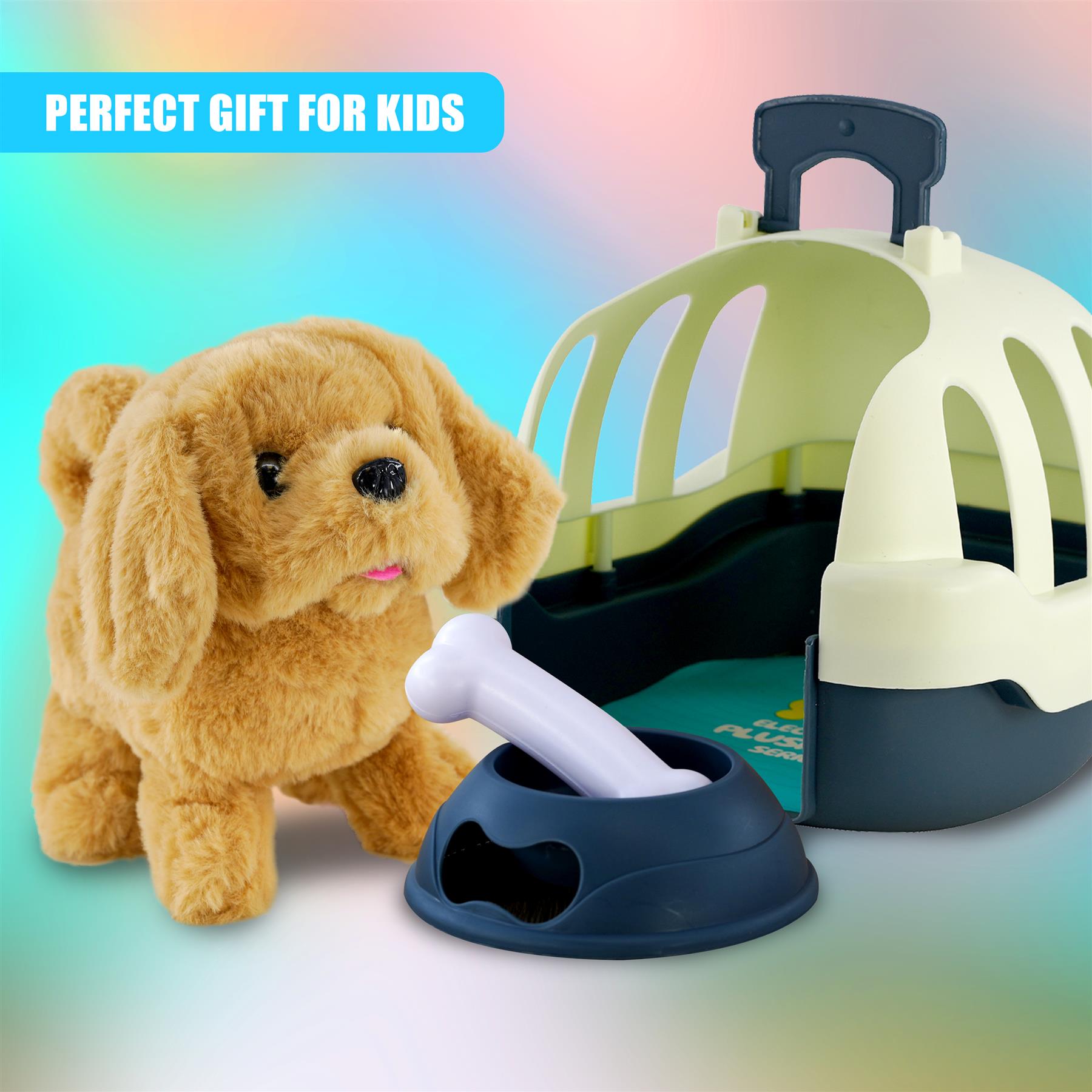 Electronic Plush Dog Carrier Set by The Magic Toy Shop - The Magic Toy Shop