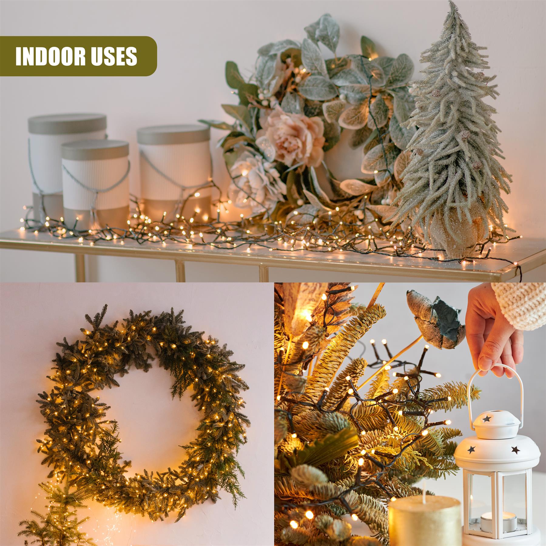 300 LED Cluster Christmas Lights - Warm White by GEEZY - The Magic Toy Shop