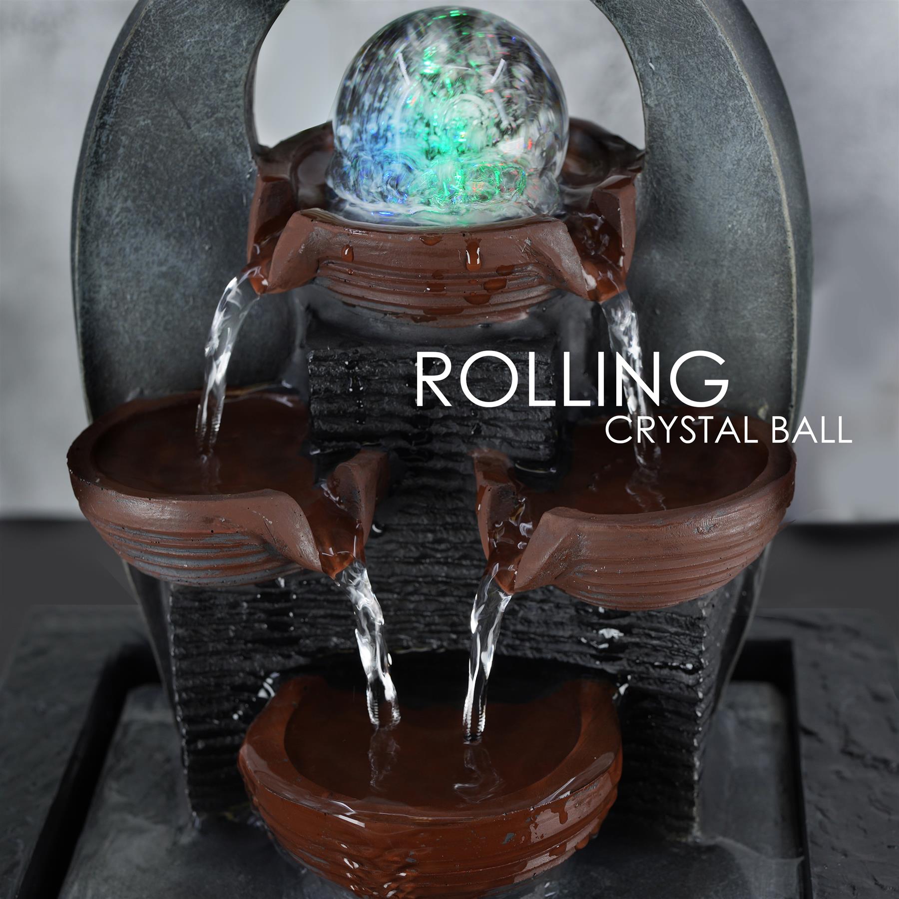 Cascading Water Feature Indoor With LED by GEEZY - The Magic Toy Shop