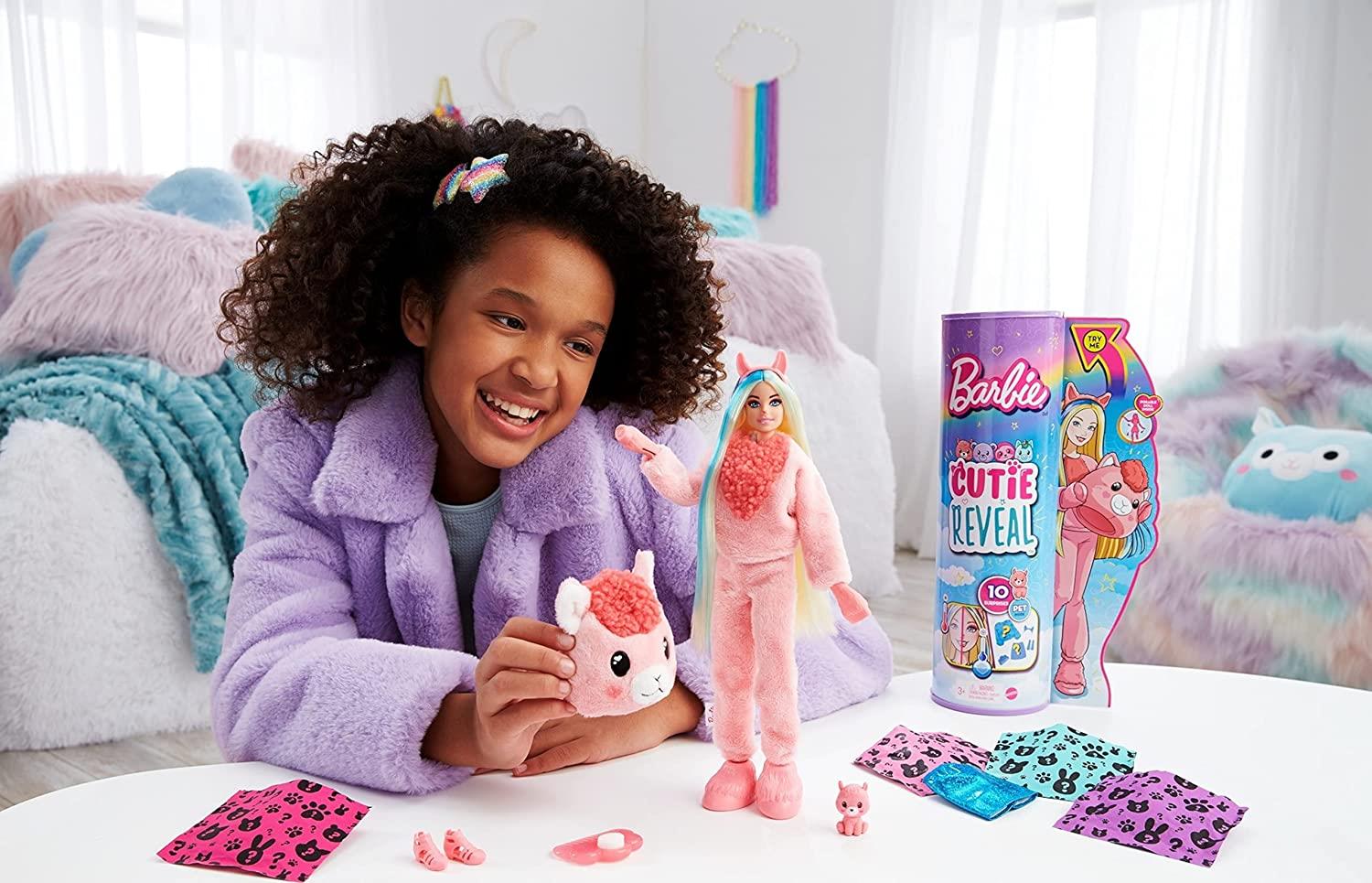 Barbie Cutie Reveal Doll with Llama Plush by Barbie - The Magic Toy Shop