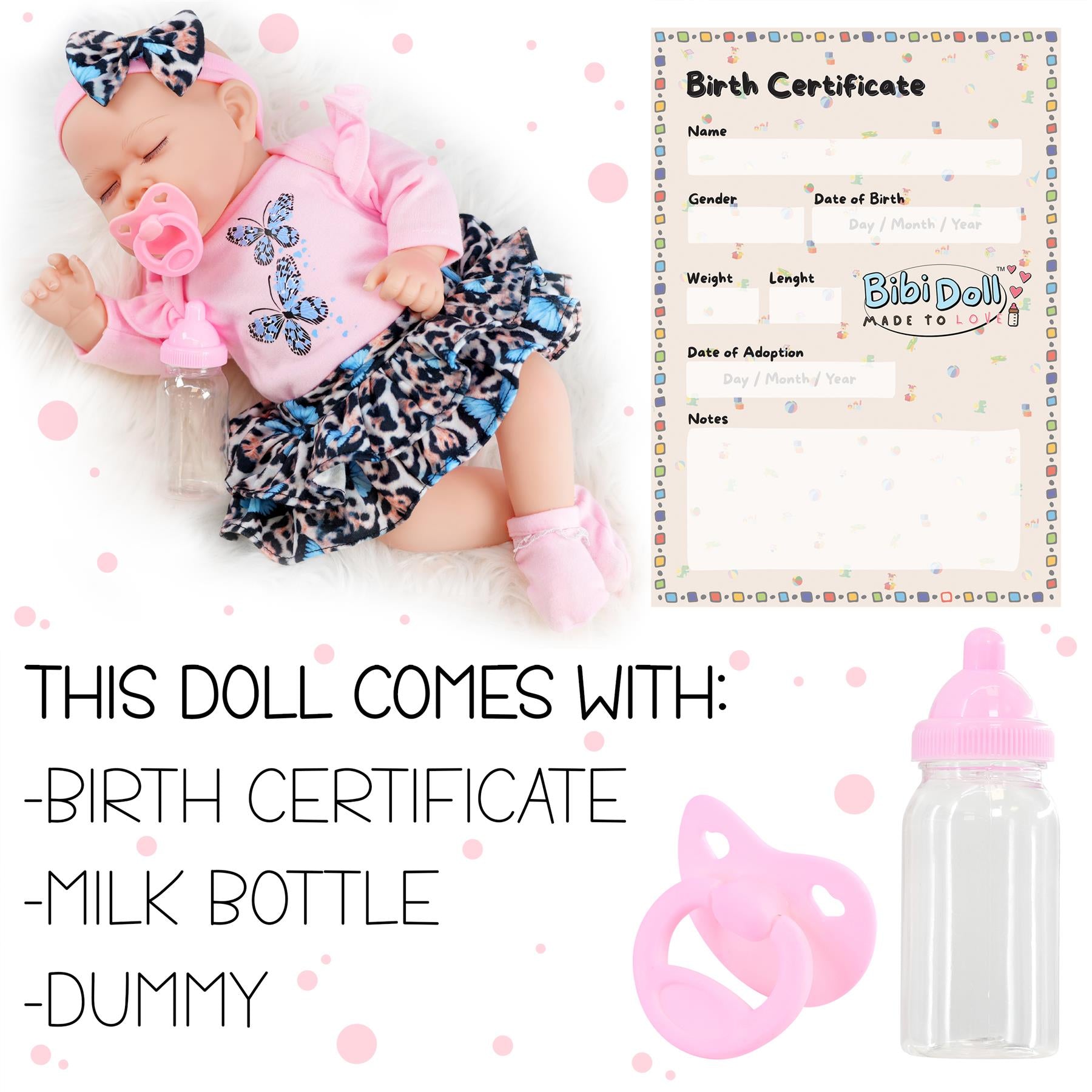 BiBi Reborn Doll Sleeping Girl "Bella" (43 cm / 17") by BiBi Doll - The Magic Toy Shop