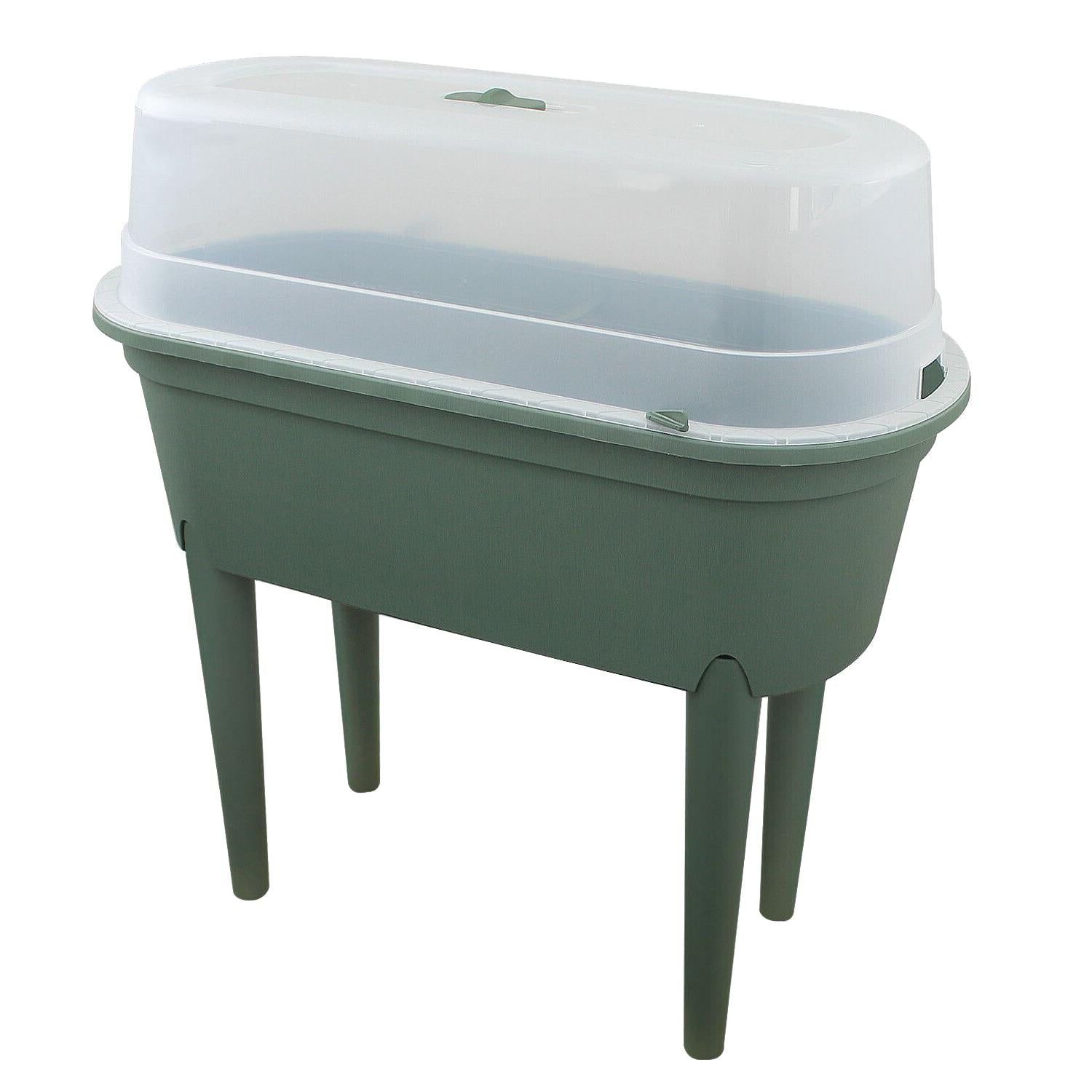 plastic planter with lid Green Raised Garden Bed Planter With Lid and Legs by Geezy