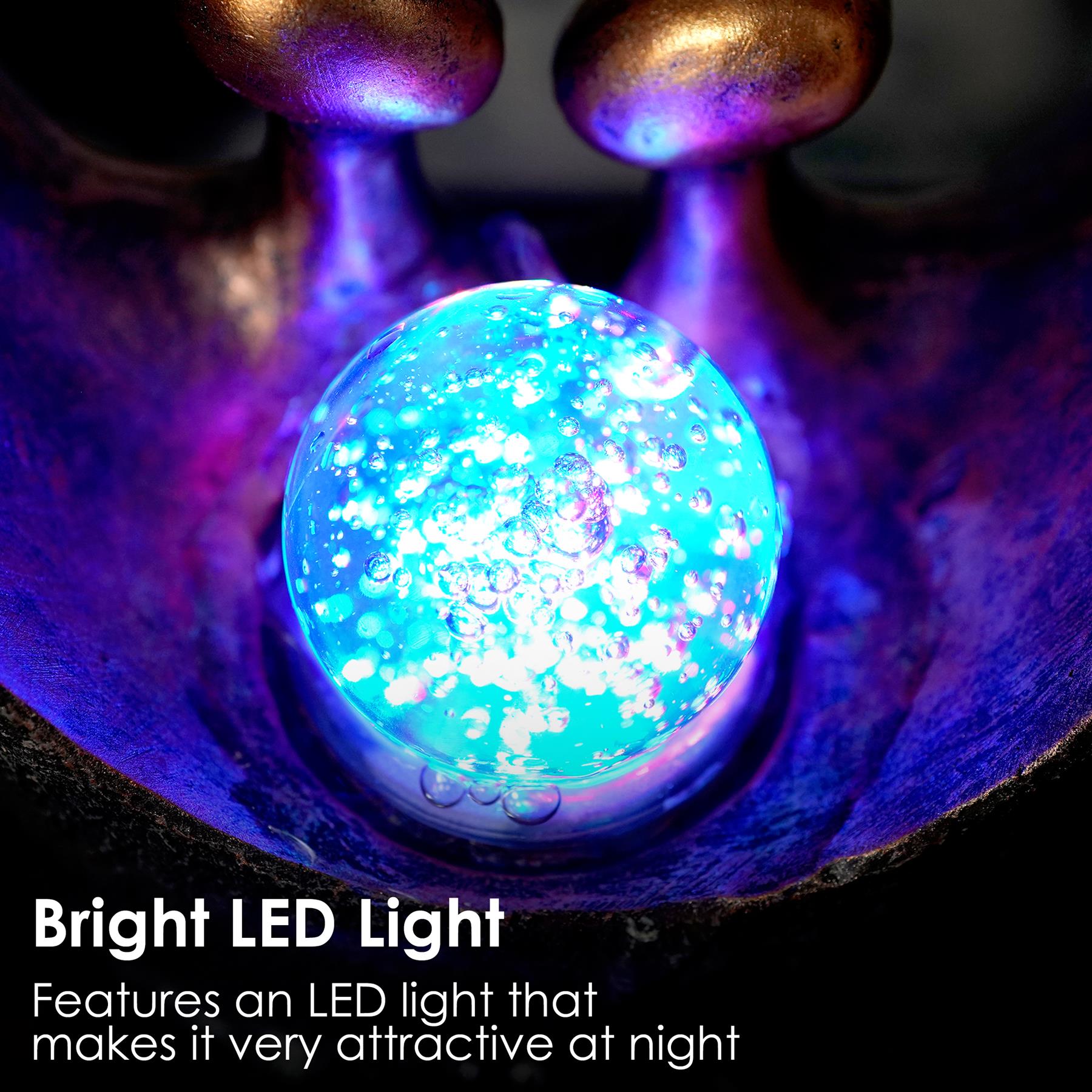 Heart Water Feature Indoor With LED by GEEZY - The Magic Toy Shop