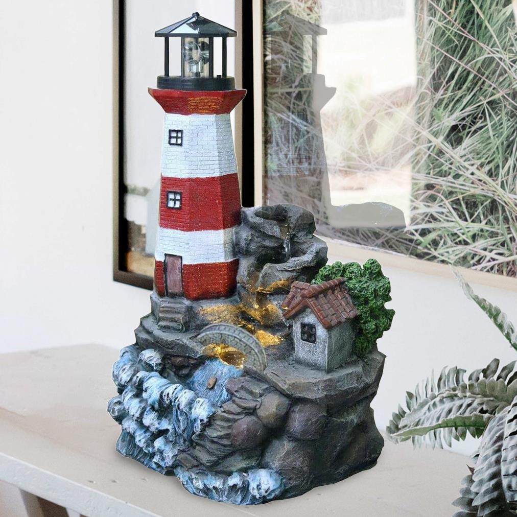 Lighthouse Water Feature Outdoor With LED by GEEZY - The Magic Toy Shop