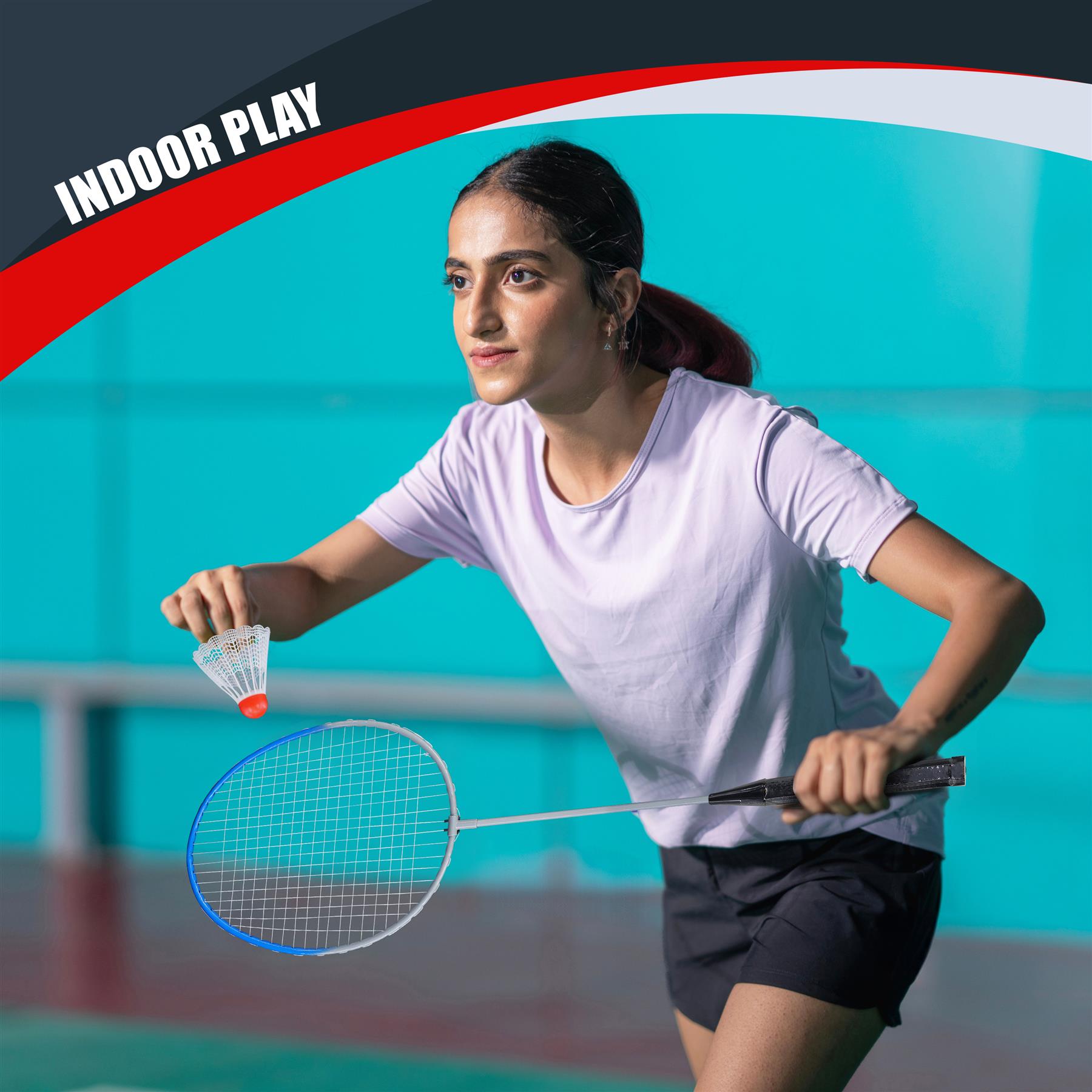 3 Piece Multicoloured Badminton Racquet Set by The Magic Toy Shop - The Magic Toy Shop