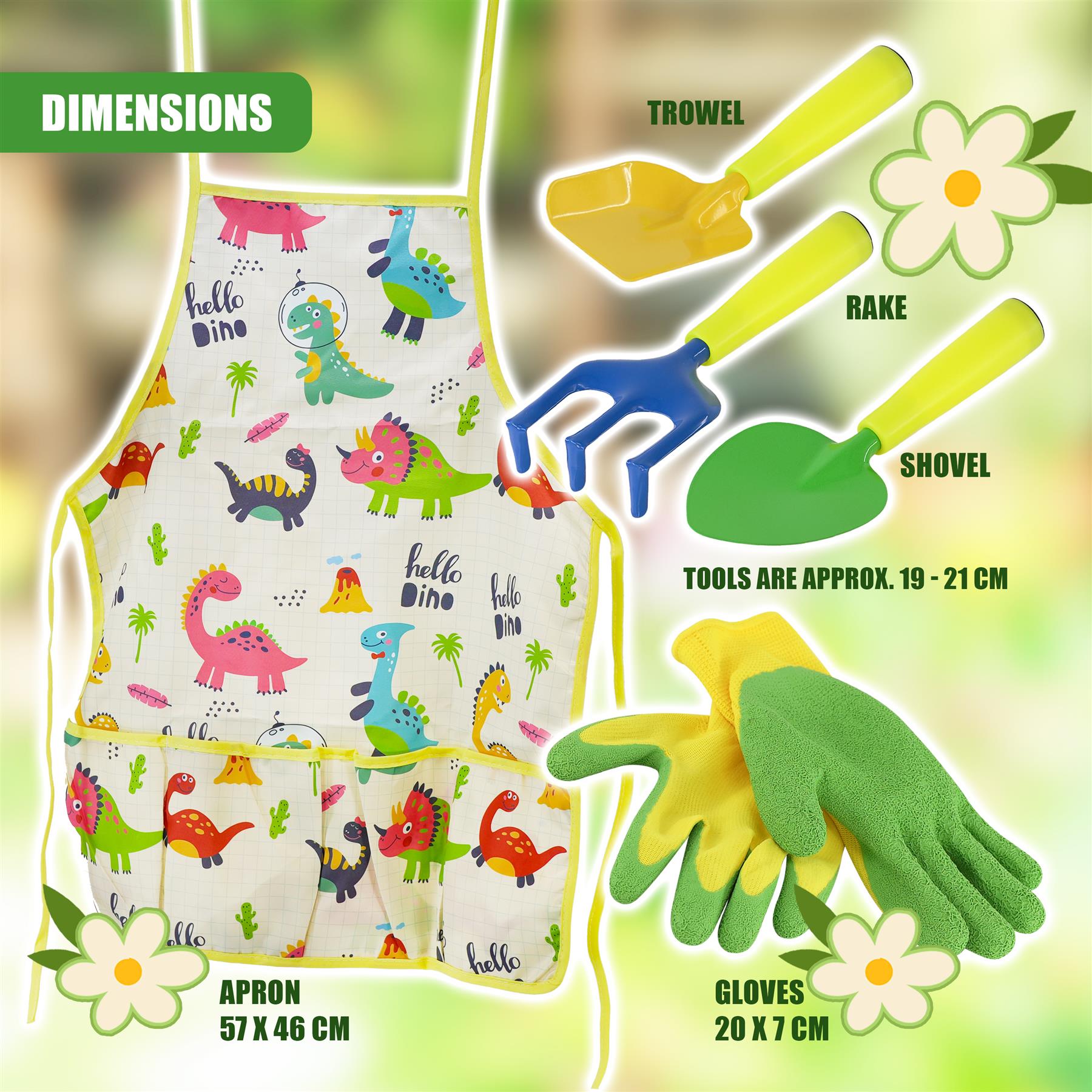 Set Of 4 Kids Garden Tools & Carry Bag by The Magic Toy Shop - The Magic Toy Shop