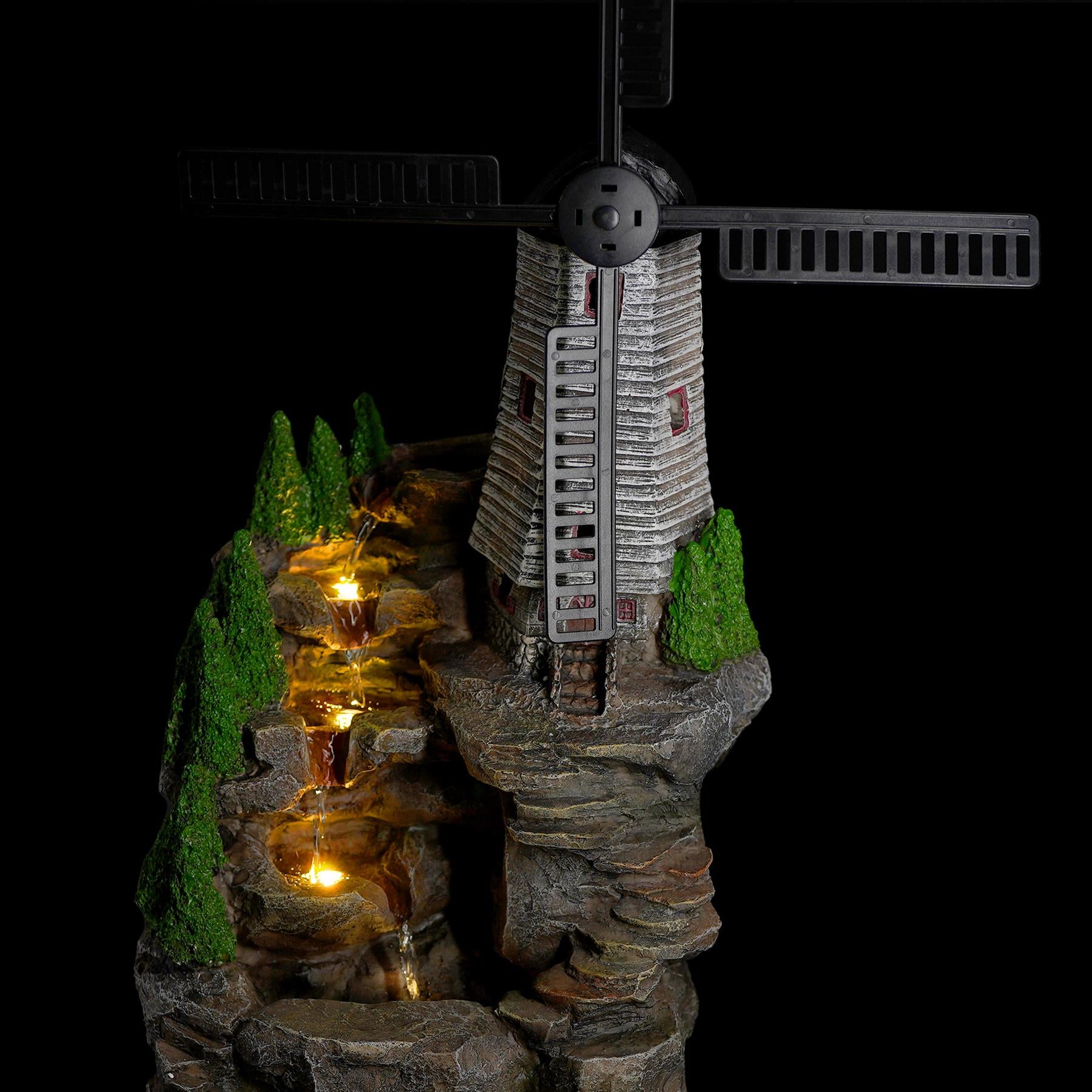 Windmill Water Feature Outdoor With LED by GEEZY - The Magic Toy Shop