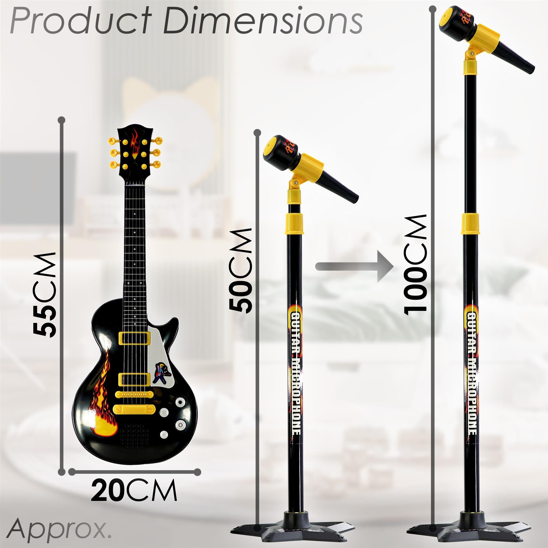 Kids Electric Play Guitar & Microphone Set by The Magic Toy Shop - The Magic Toy Shop