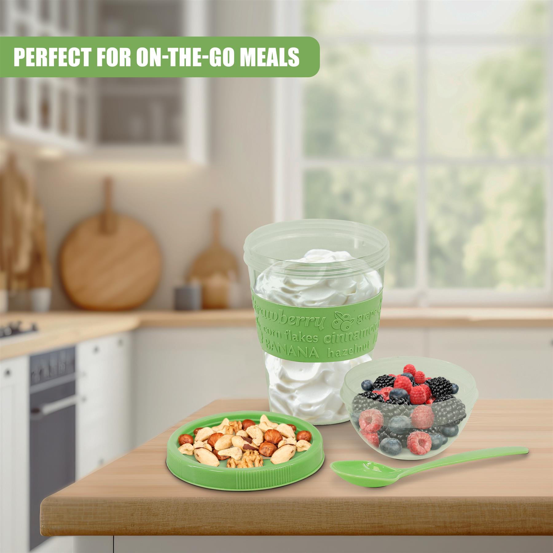 Yogurt Mug with Compartment and Spoon by GEEZY - The Magic Toy Shop