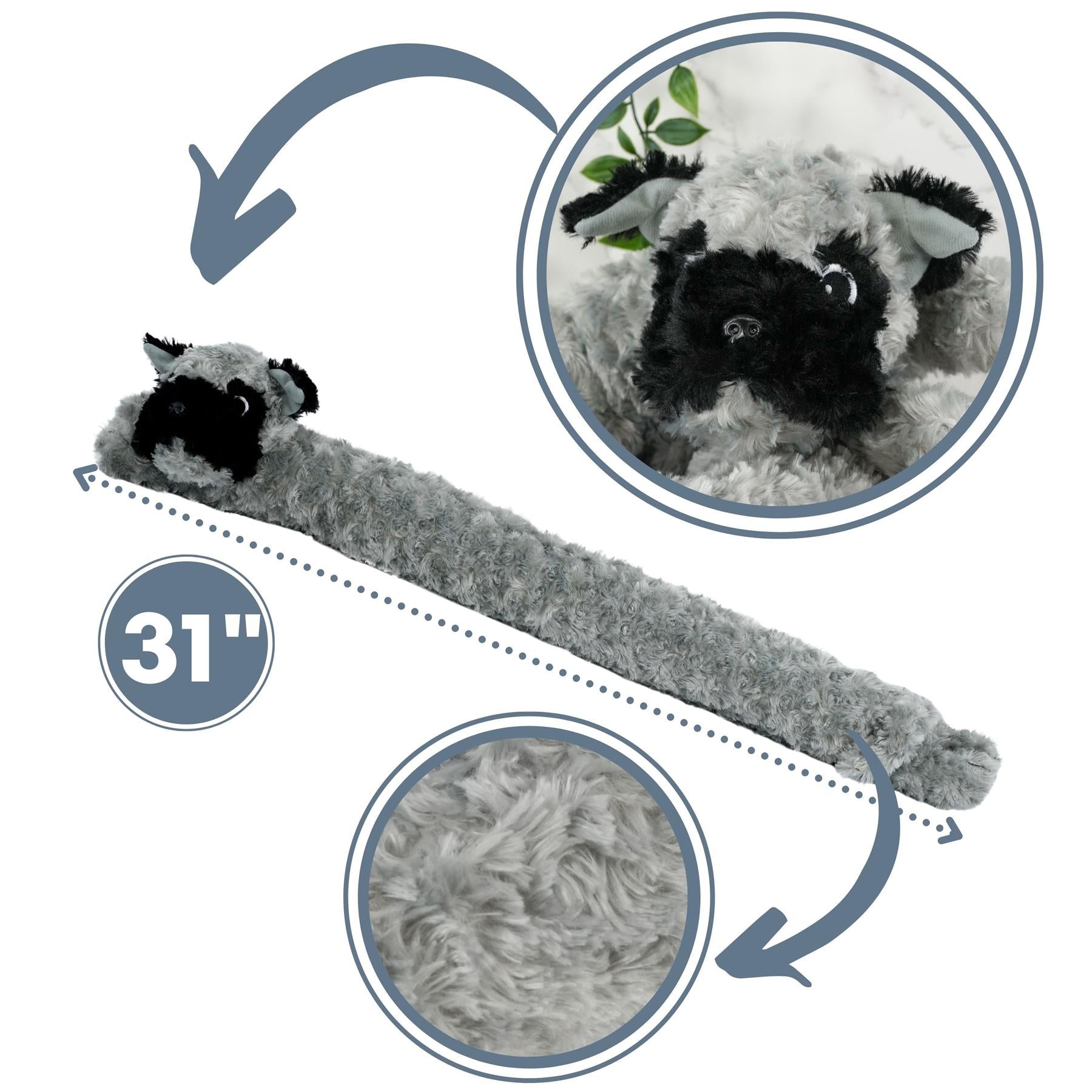 Novelty Grey Dog Draught Excluder for Doors by GEEZY - The Magic Toy Shop