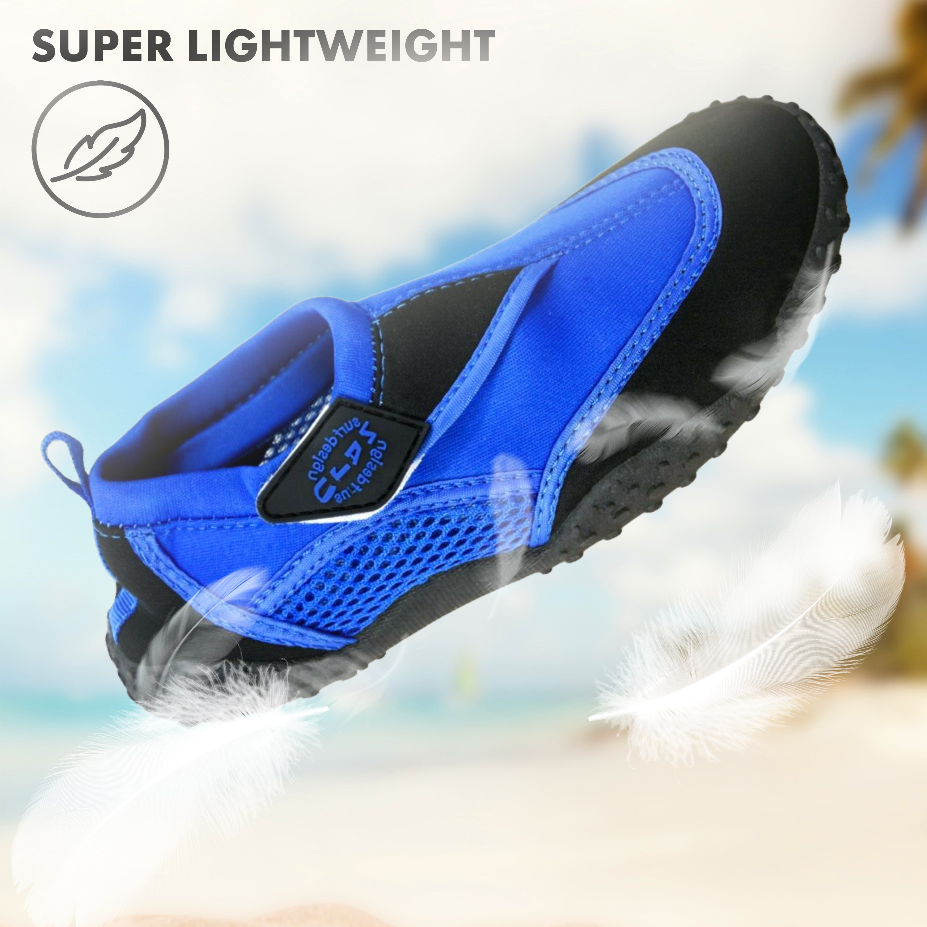 Blue & Black Neoprene Aqua Shoes by GEEZY - The Magic Toy Shop