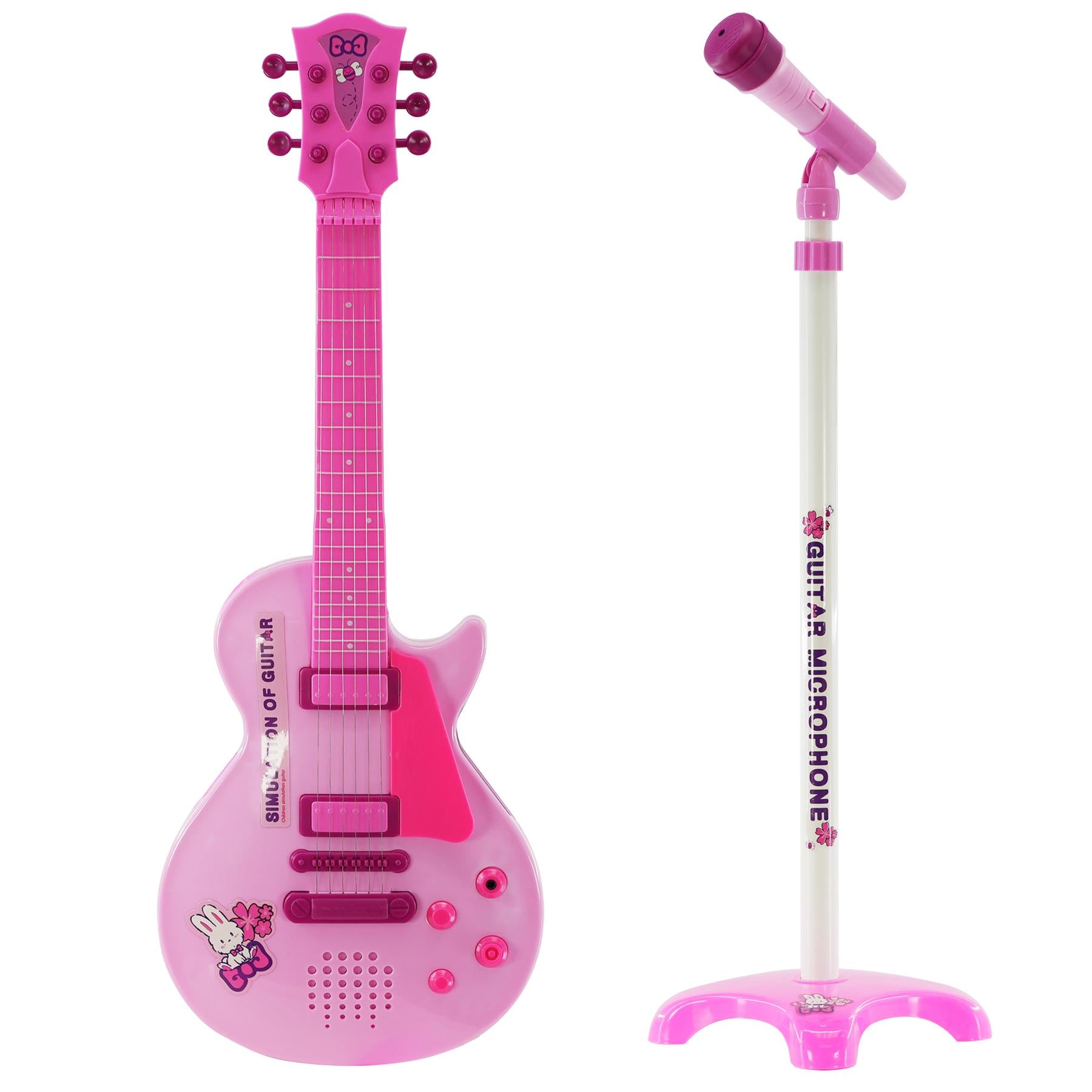 Pink Guitar Playset with Microphone & Stand by The Magic Toy Shop - The Magic Toy Shop