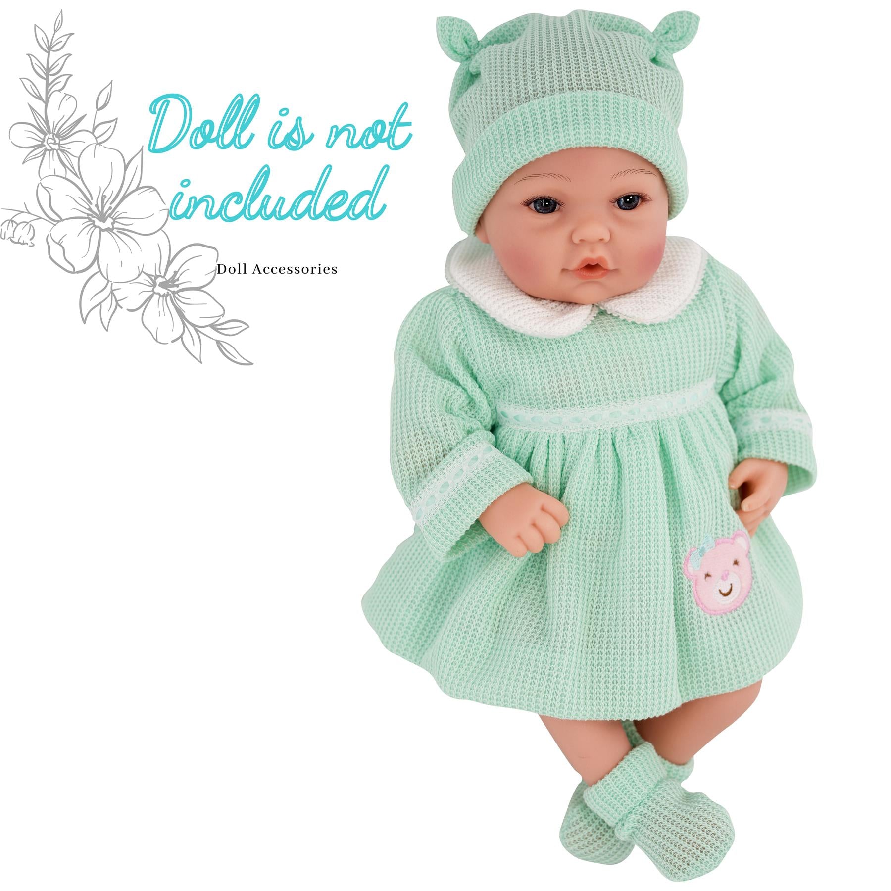 BiBi Outfits - Reborn Doll Clothes (Mint Dress) (50 cm / 20") by BiBi Doll - The Magic Toy Shop