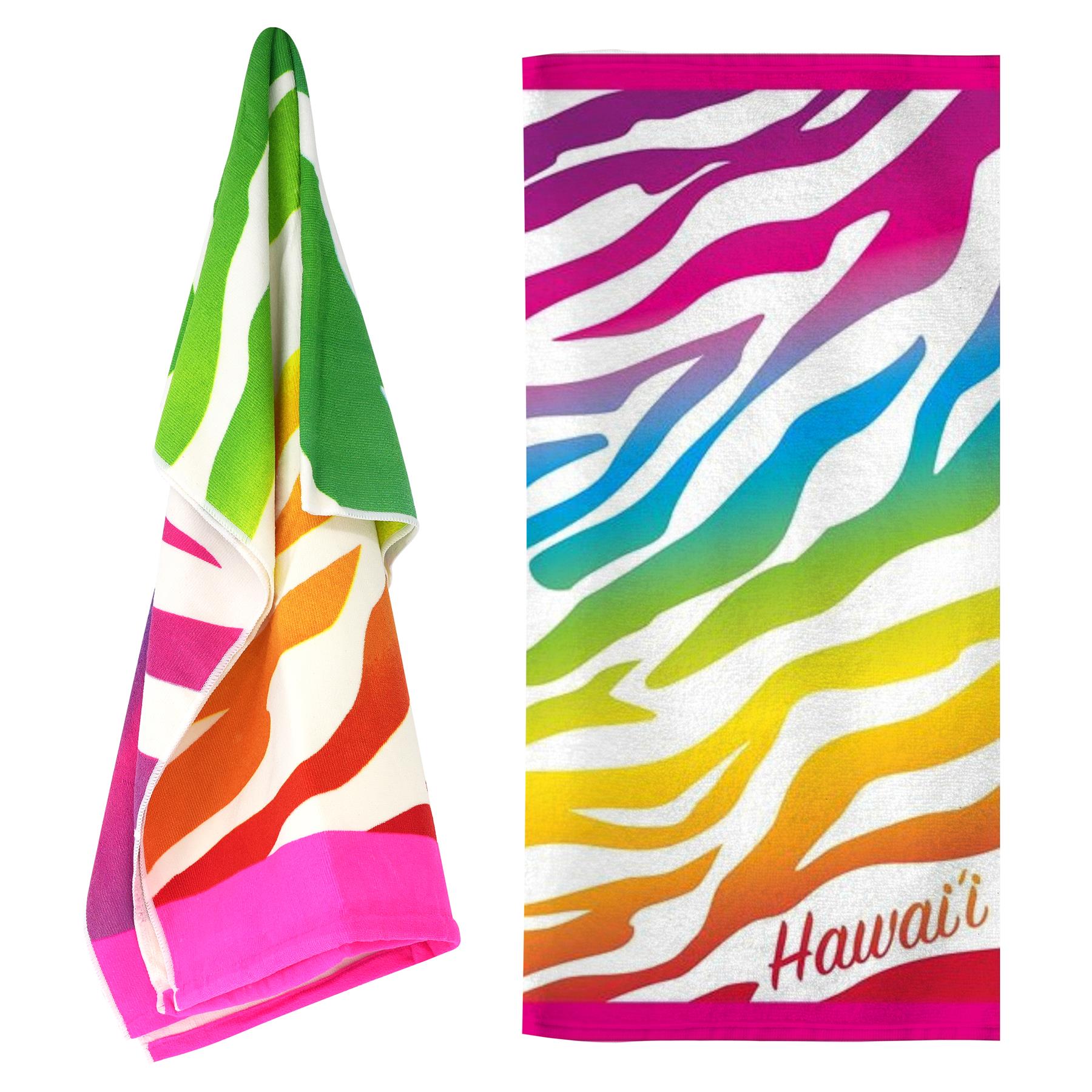 Beach Bath Towel Hawaii Design Microfibre Towel by GEEZY - The Magic Toy Shop