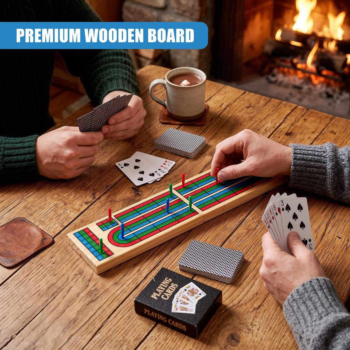 Wooden Cribbage Board Game