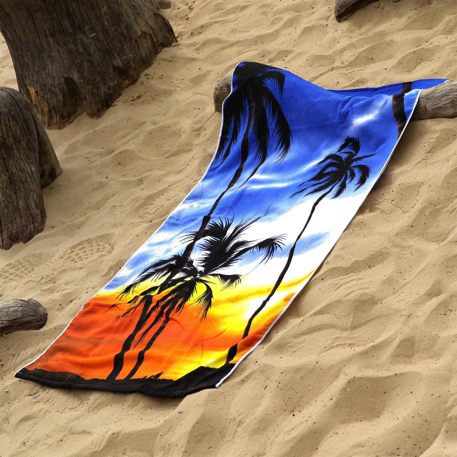 Beach Bath Towel Sunrise Design Microfibre Towel by GEEZY - The Magic Toy Shop