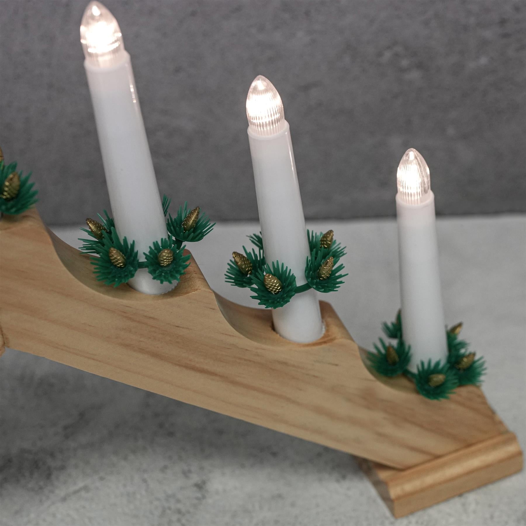 Wooden Candle Bridge With 7 Led Lights by Geezy - The Magic Toy Shop