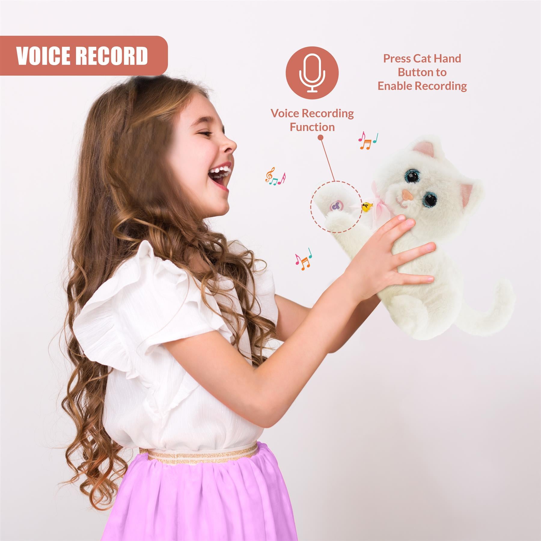 Interactive Plush Cat with 2 Kittens and Sounds by The Magic Toy Shop - The Magic Toy Shop