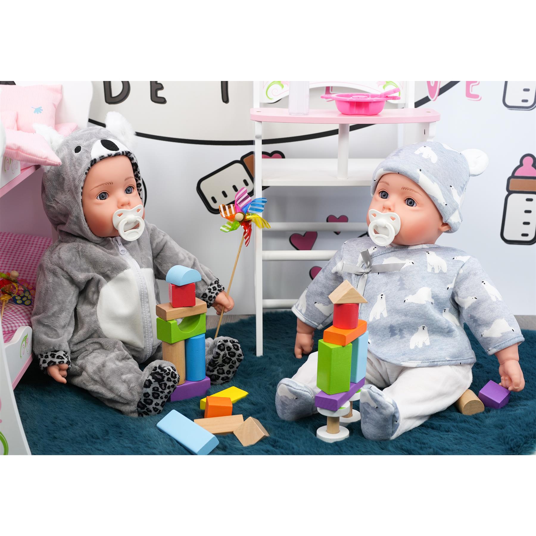 BiBi Outfits - Set of Two Doll Clothes (Polar Bear & Koala) (50 cm / 20") by BiBi Doll - The Magic Toy Shop