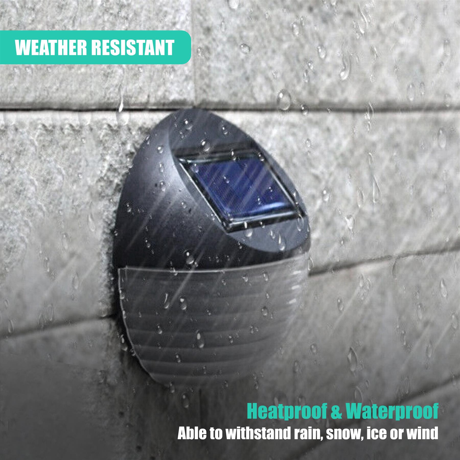 Solar Fence Lights, Set of 8 – RGB LED, Black by GEEZY - The Magic Toy Shop