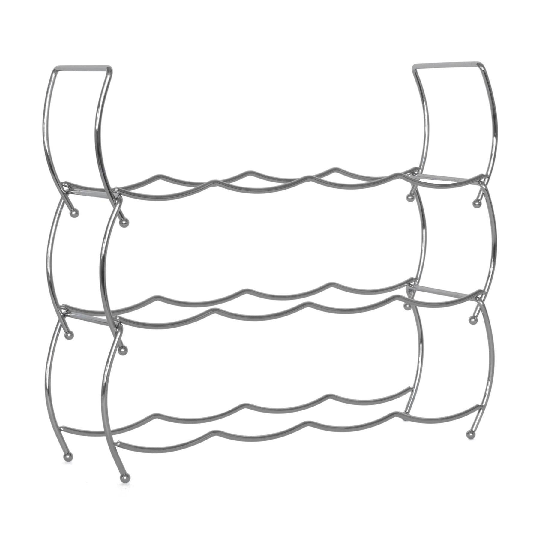 Stackable Chrome Wine Storage Display Rack by MTS - The Magic Toy Shop