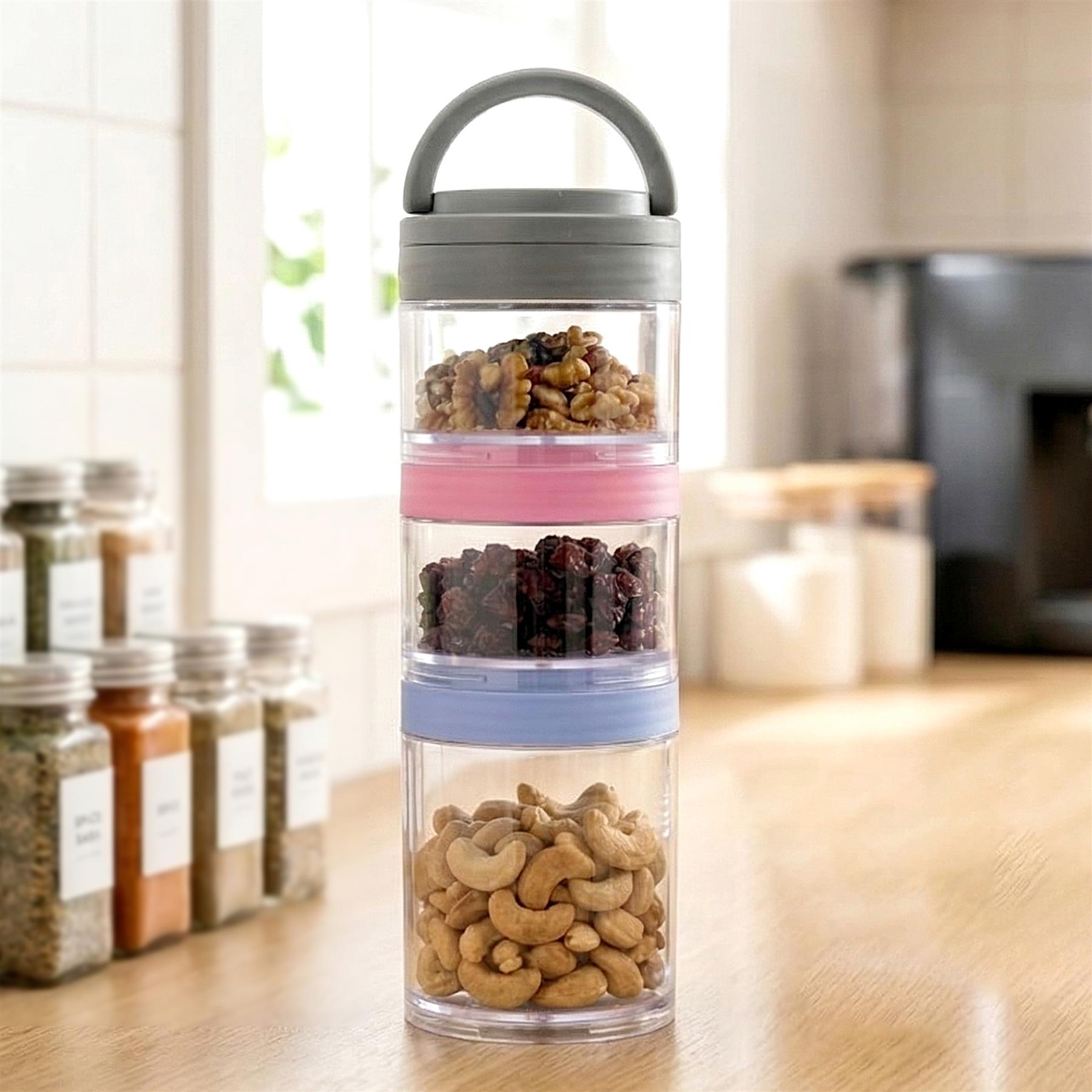 3 Piece Stackable Snack Pots